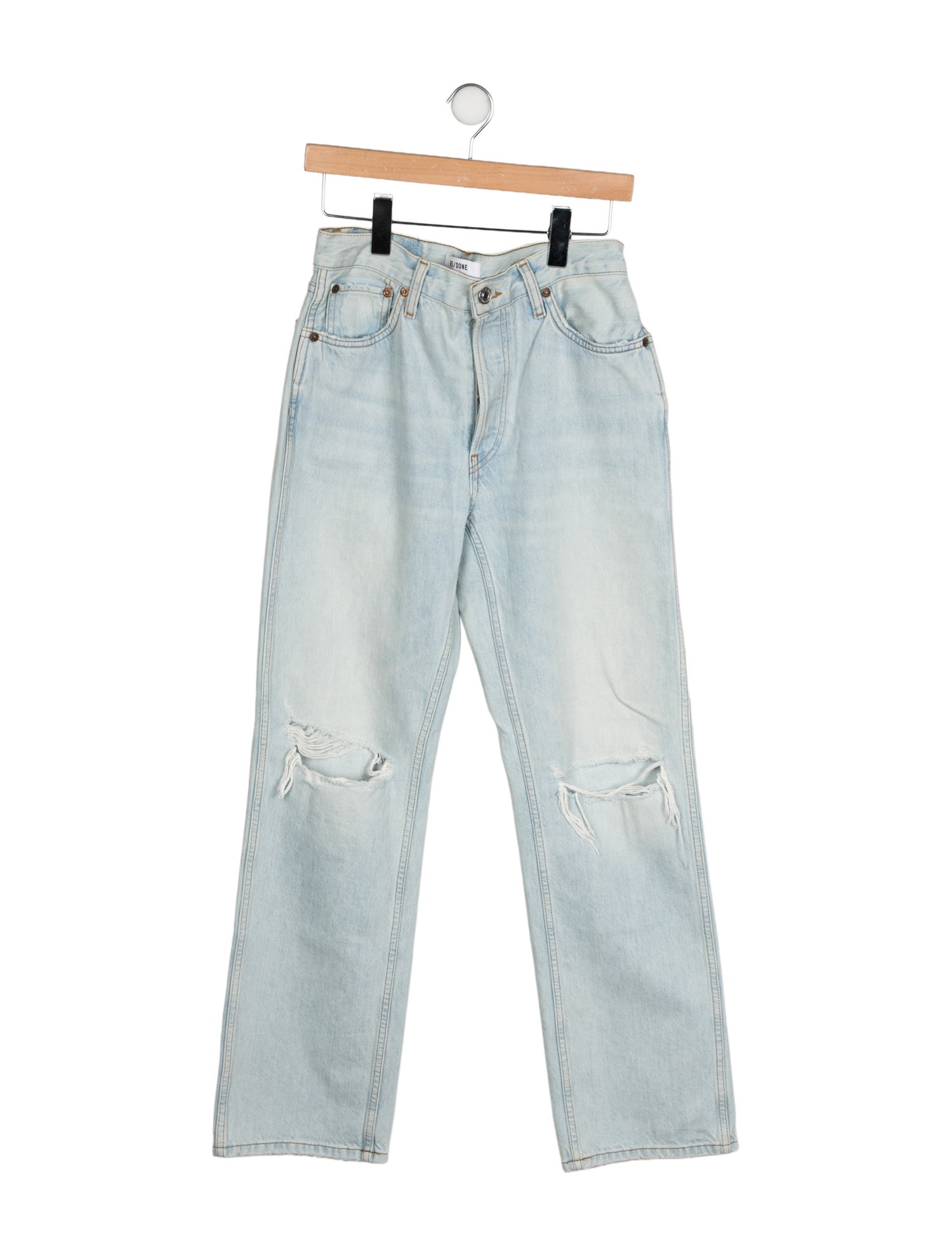 RE/DONE High-Rise Straight Leg Jeans