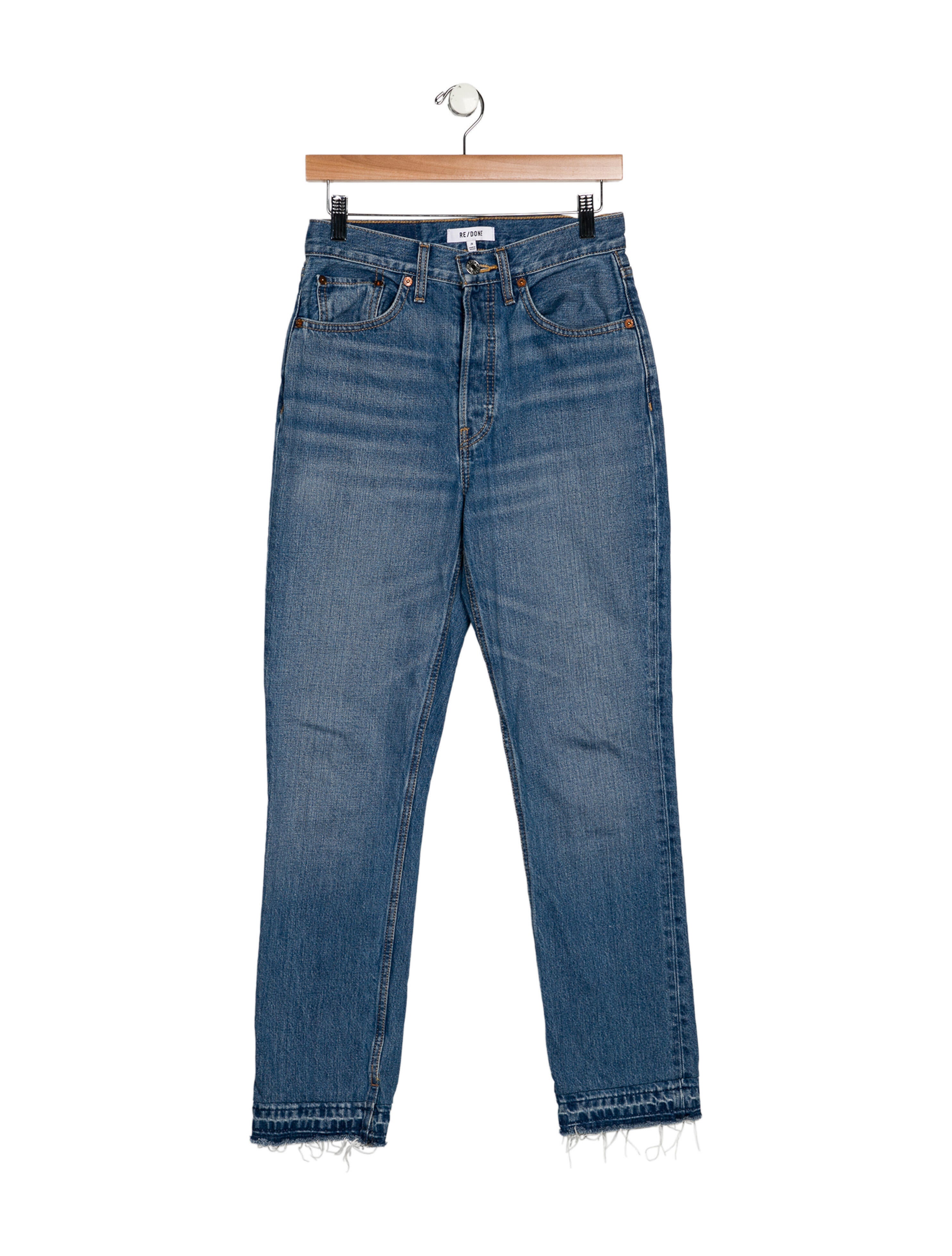 RE/DONE High-Rise Straight Leg Jeans