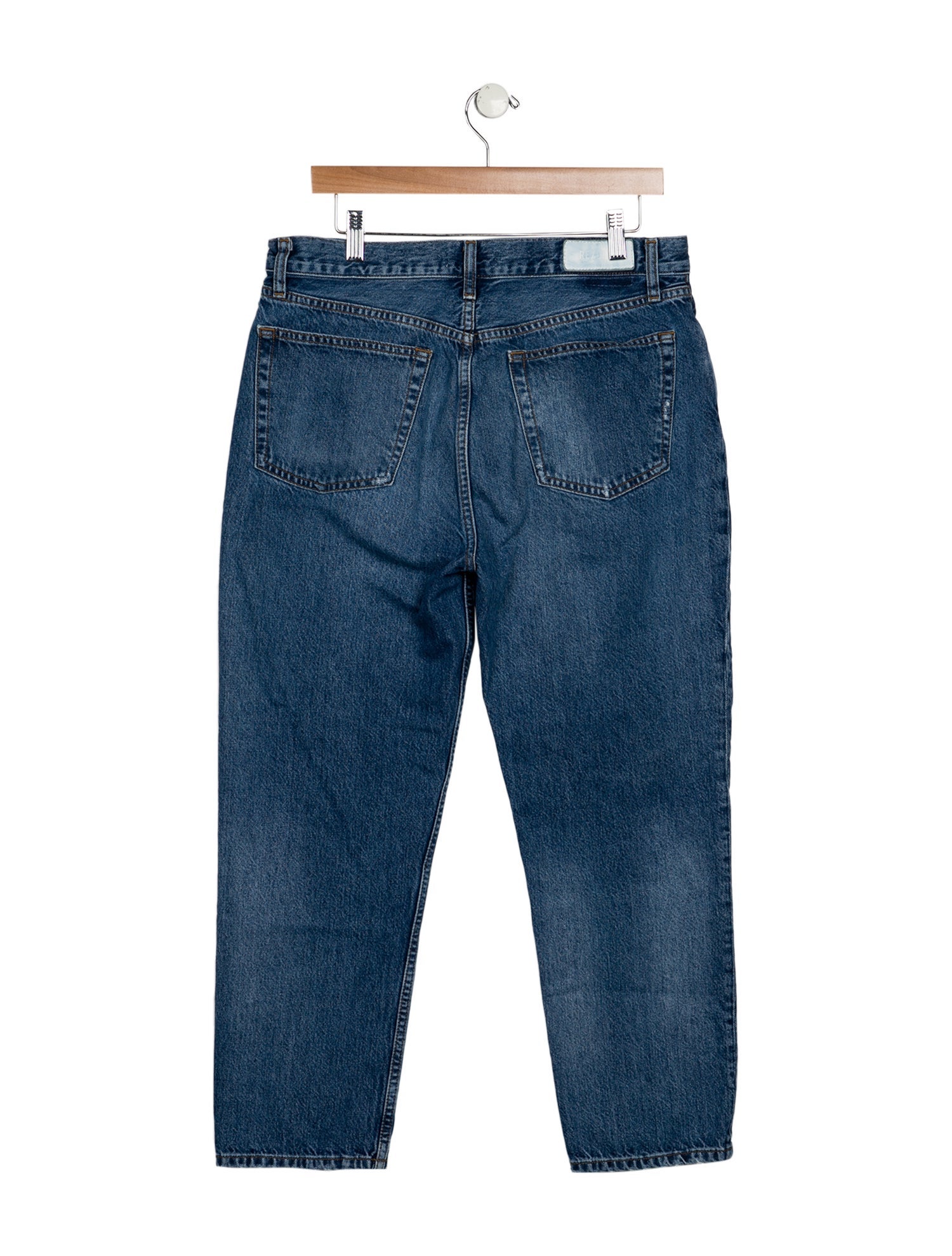 RE/DONE High-Rise Straight Leg Jeans