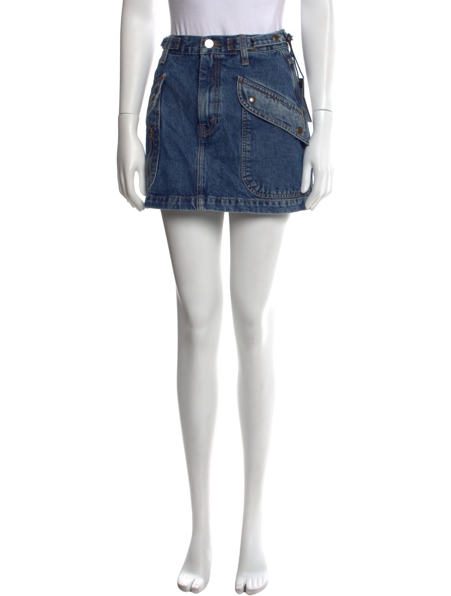 RE/DONE Distressed Accents Mini Skirt