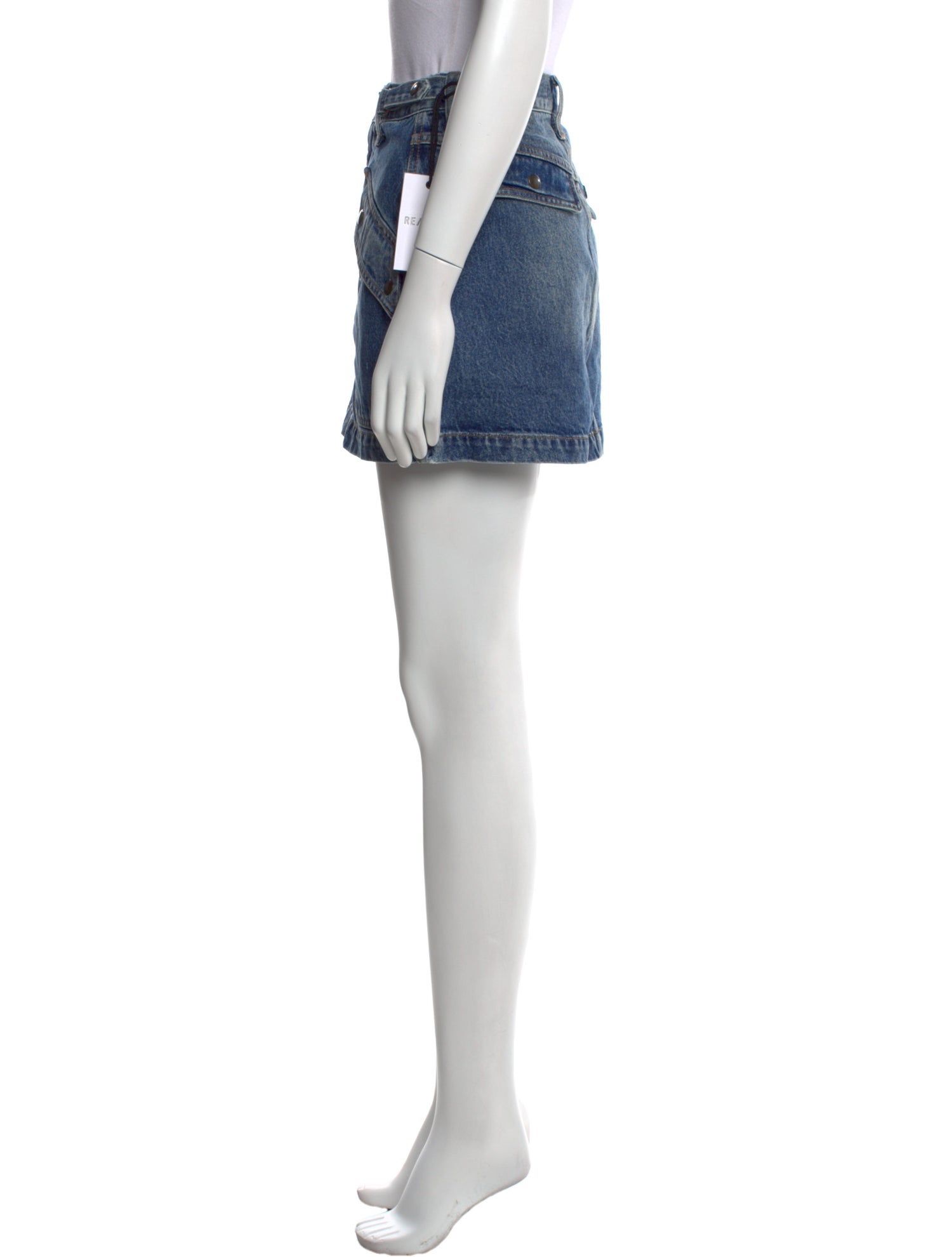 RE/DONE Distressed Accents Mini Skirt