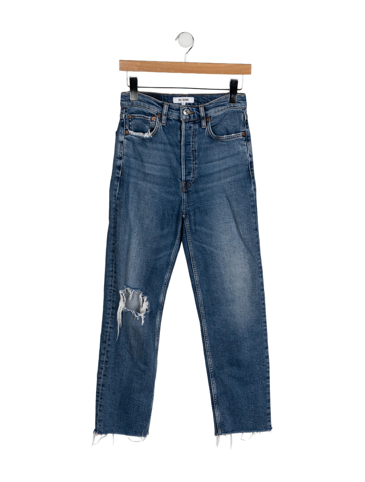 RE/DONE High-Rise Straight Leg Jeans