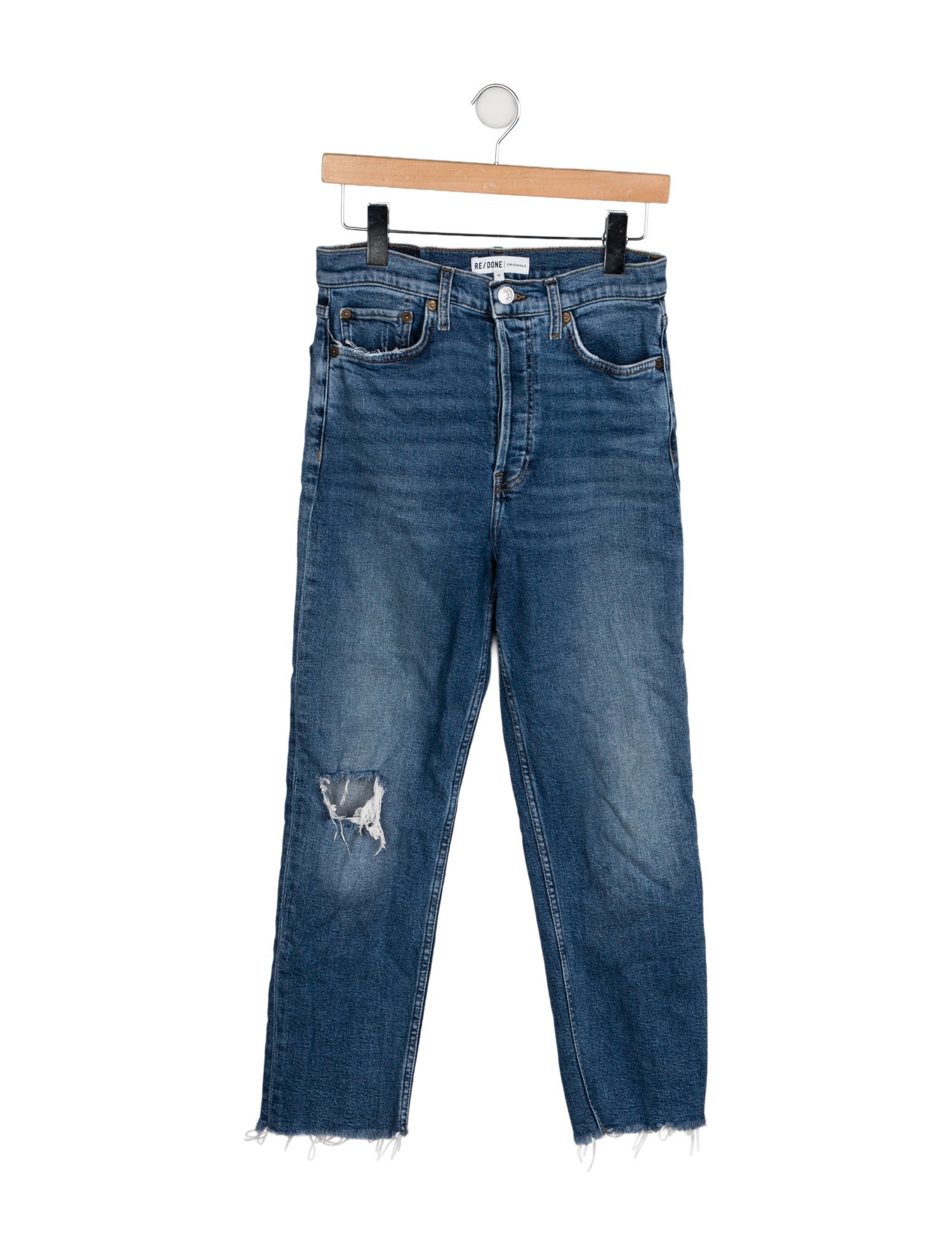 RE/DONE High-Rise Straight Leg Jeans