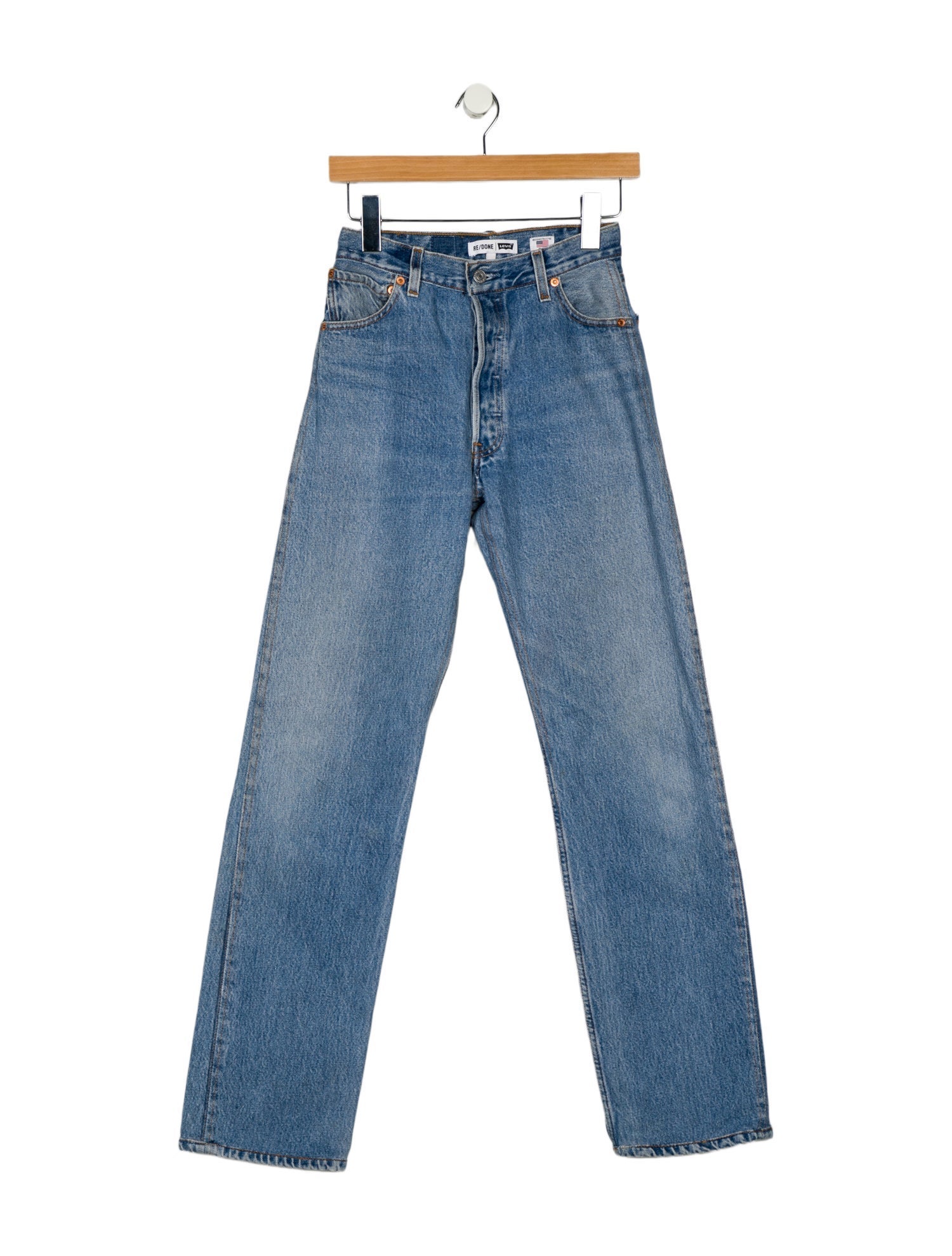 RE/DONE Mid-Rise Straight Leg Jeans