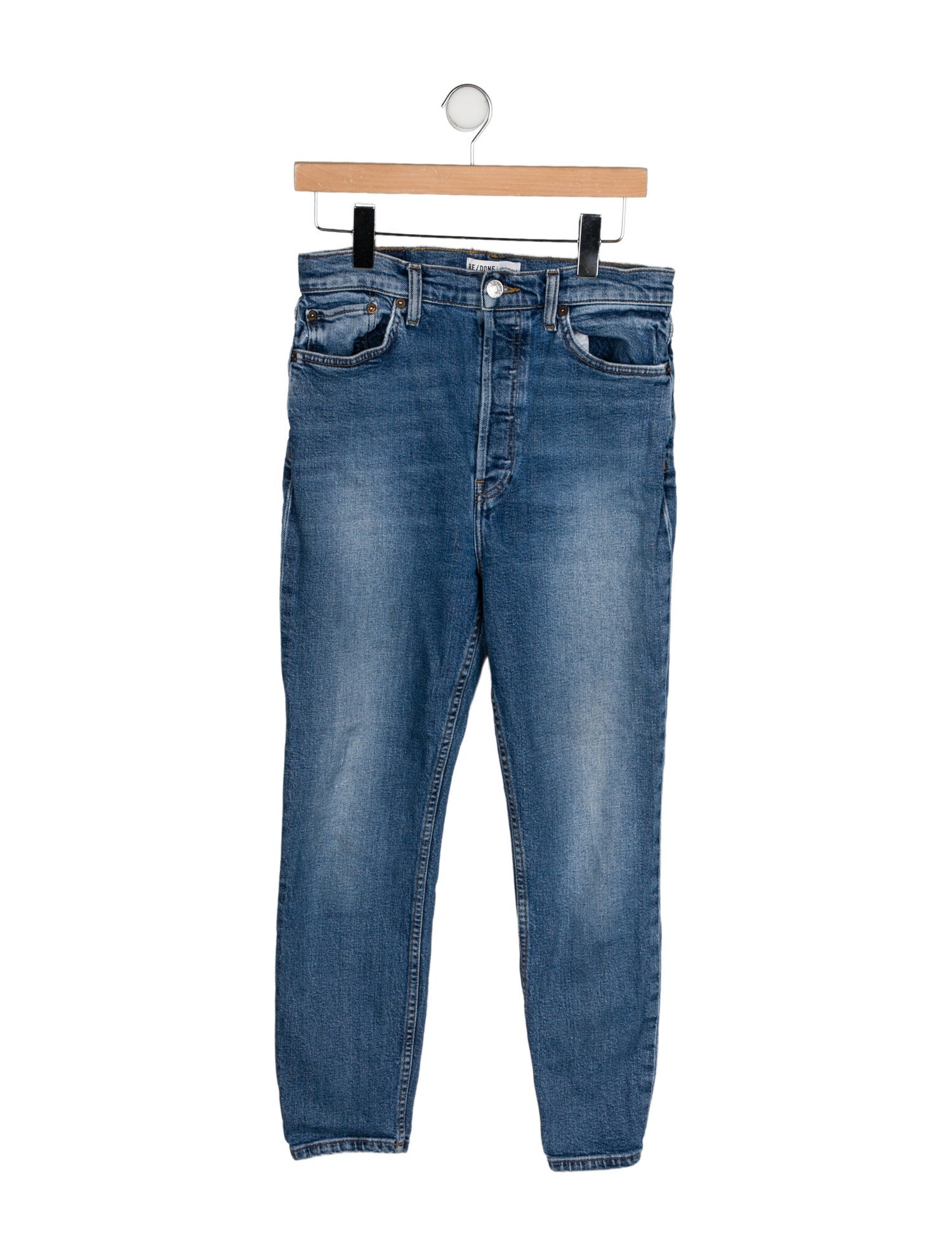 RE/DONE High-Rise Straight Leg Jeans