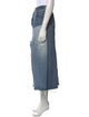 RE/DONE Distressed Accents Midi Length Skirt