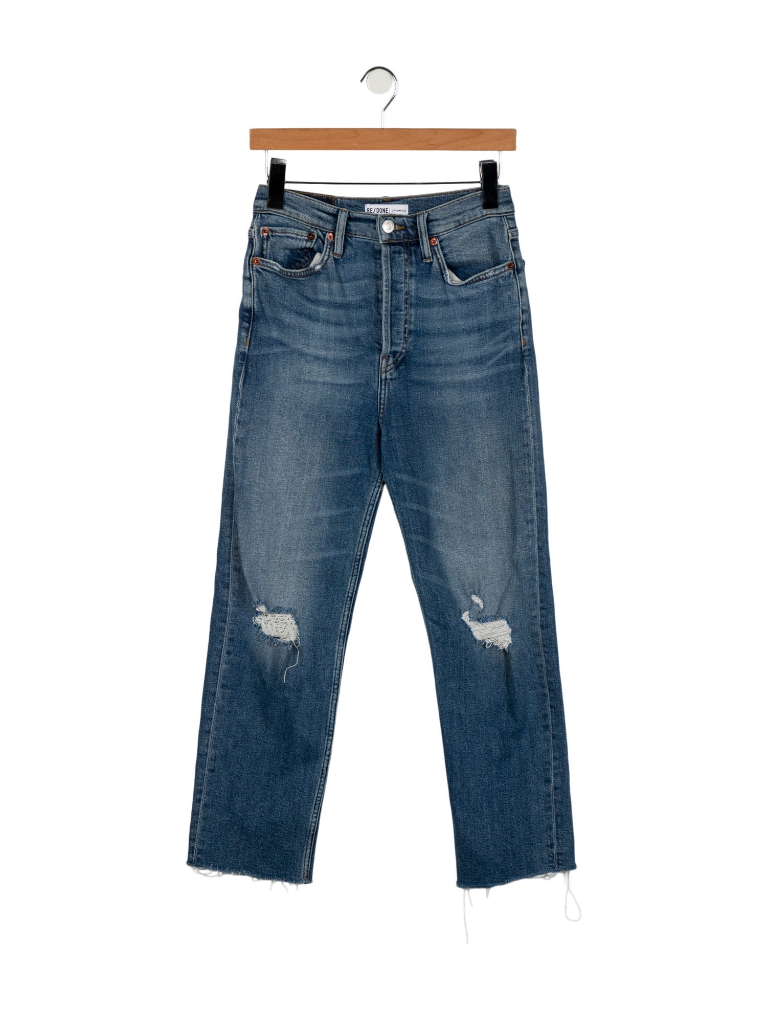 RE/DONE High-Rise Straight Leg Jeans
