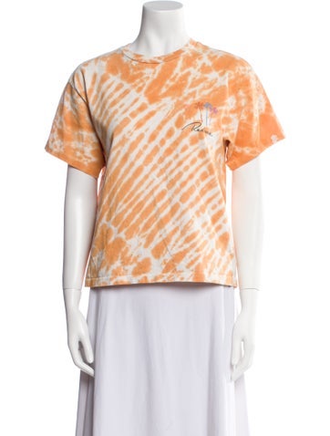 Re/Done Tops Tie-Dye Print Crew Neck T-Shirt XS