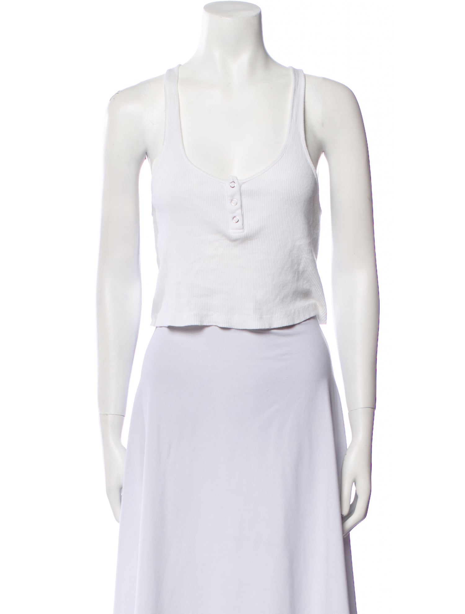 RE/DONE Scoop Neck Sleeveless Crop Top