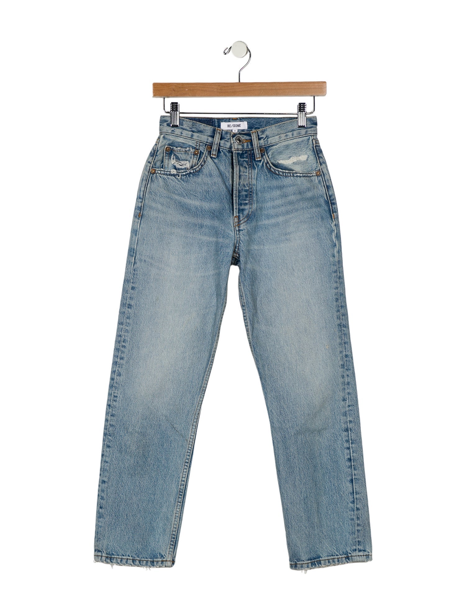 RE/DONE Mid-Rise Straight Leg Jeans