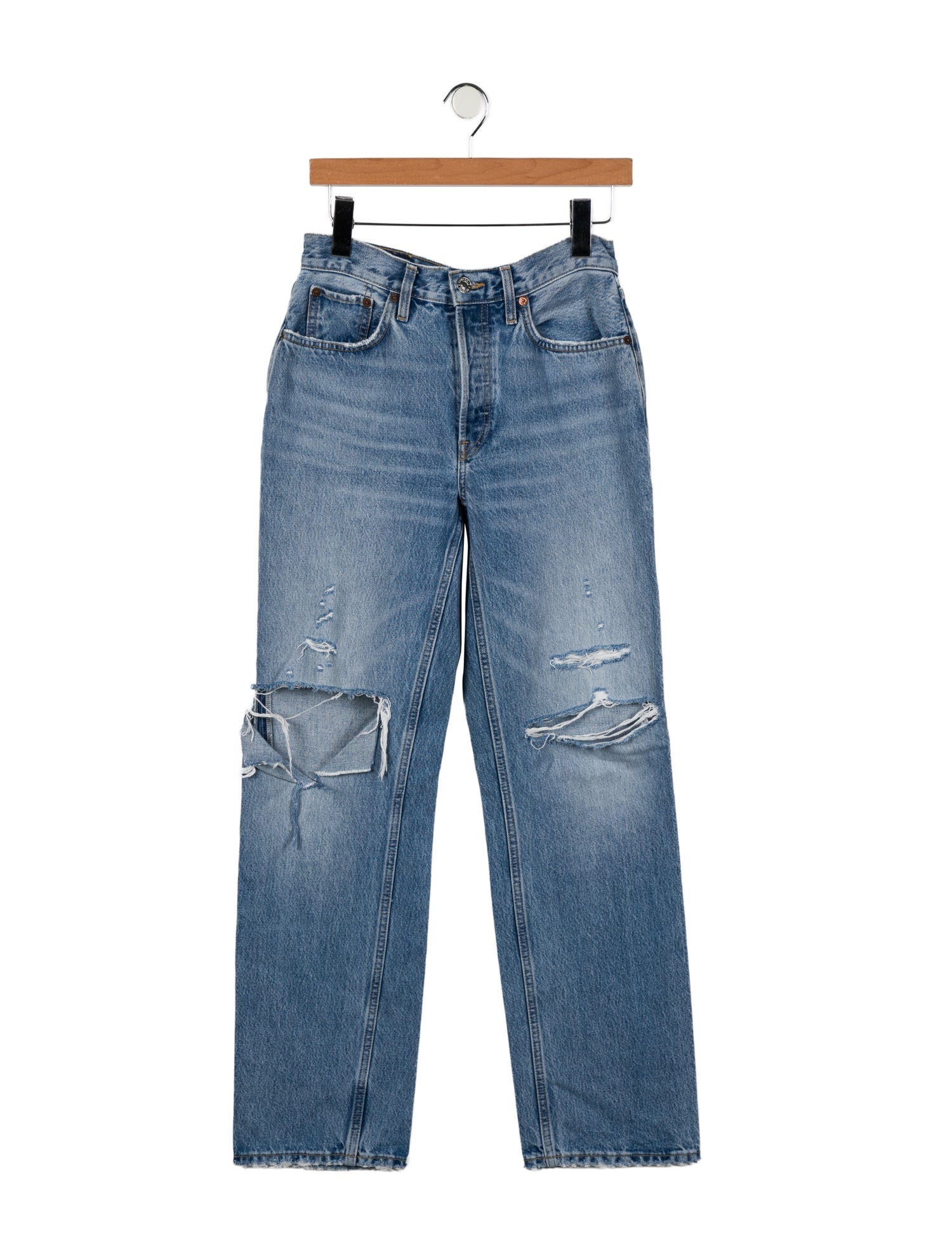 RE/DONE Mid-Rise Straight Leg Jeans