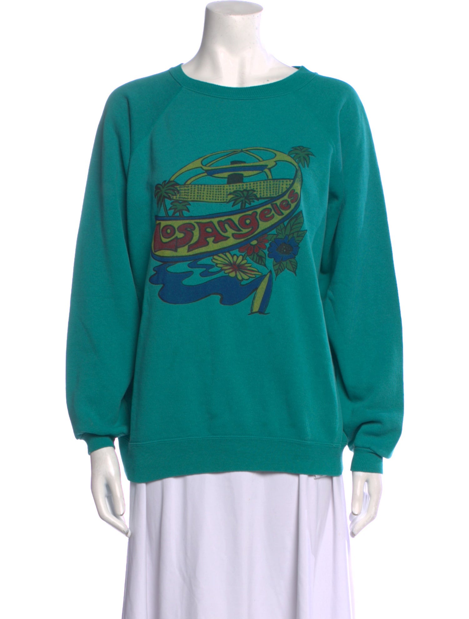 RE/DONE Graphic Print Crew Neck Sweatshirt