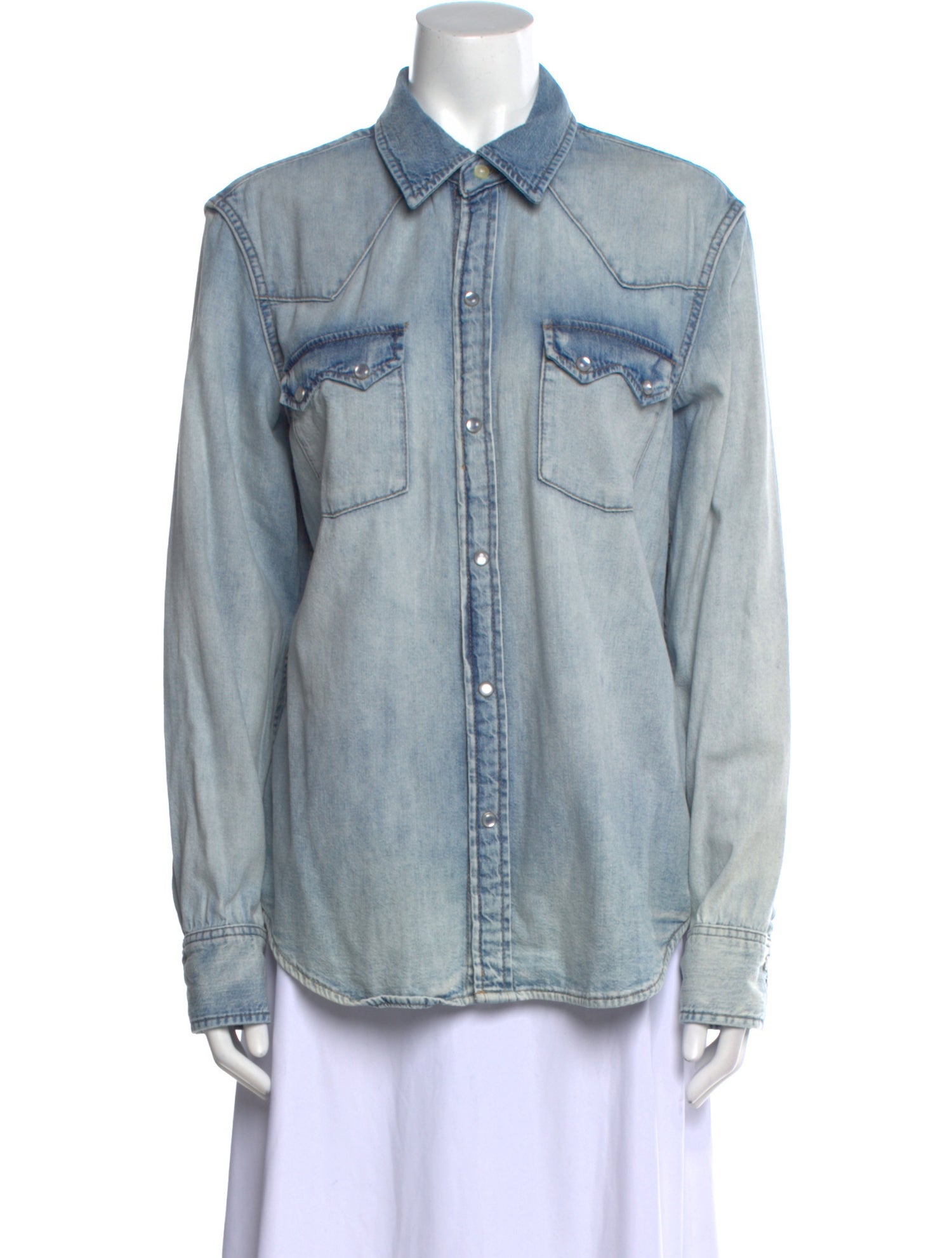 RE/DONE Long Sleeve Button-Up Top