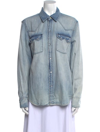 RE/DONE Long Sleeve Button-Up Top