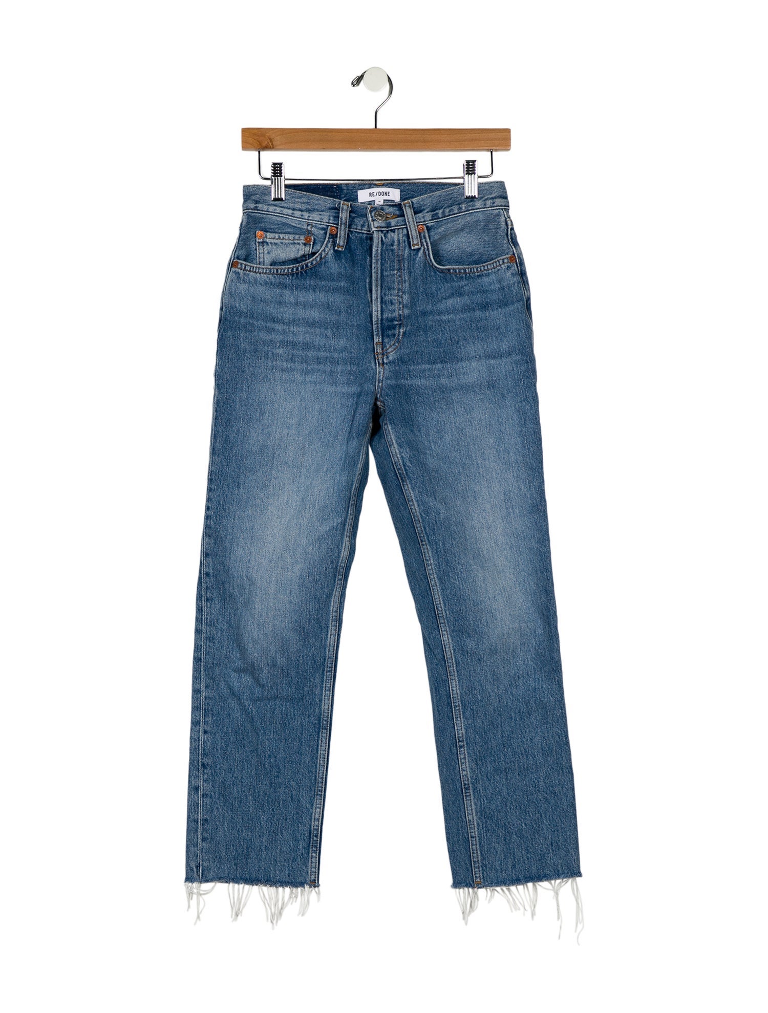 RE/DONE High-Rise Straight Leg Jeans
