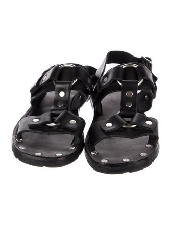 RE/DONE Leather Studded Accents Gladiator Sandals