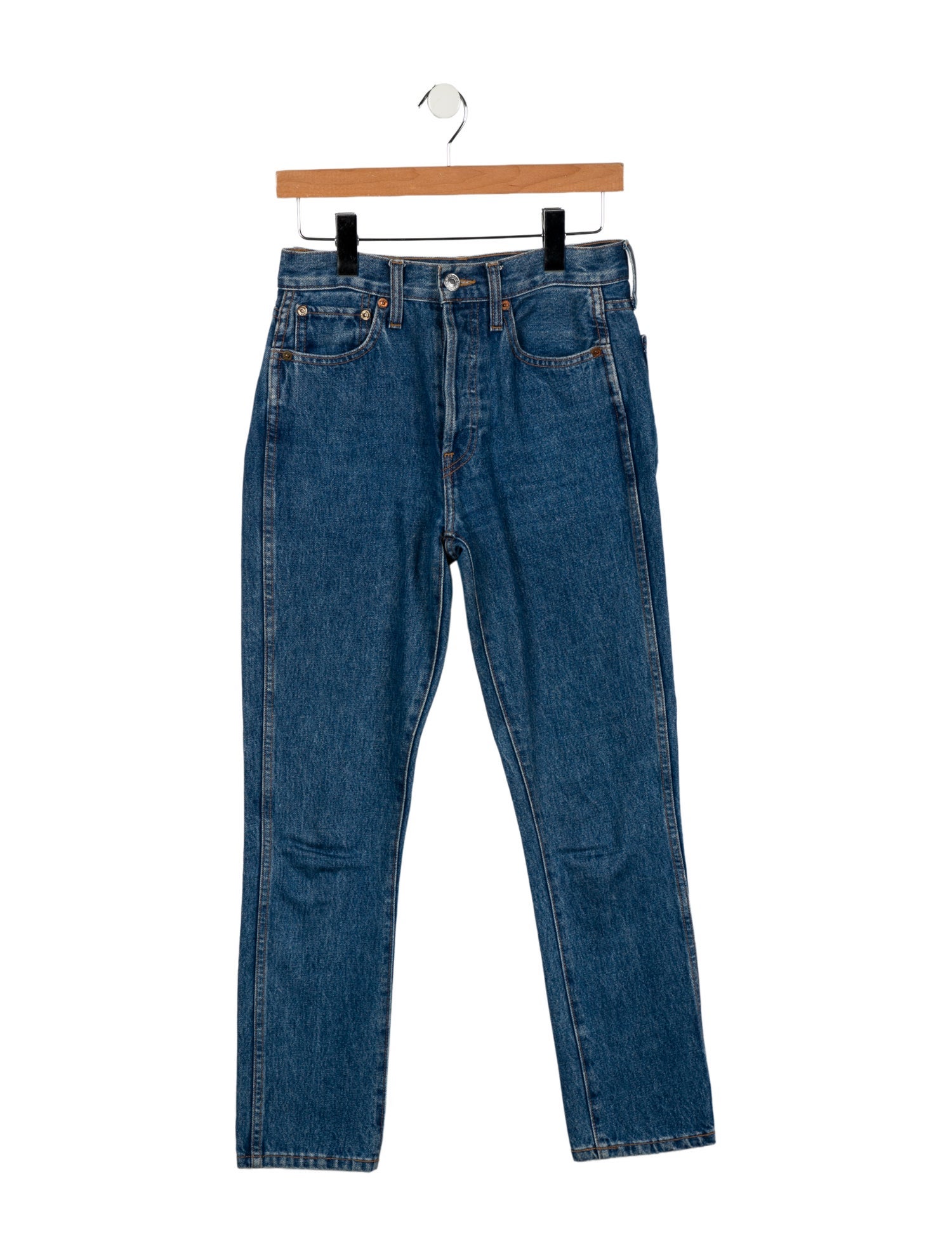 RE/DONE Mid-Rise Straight Leg Jeans