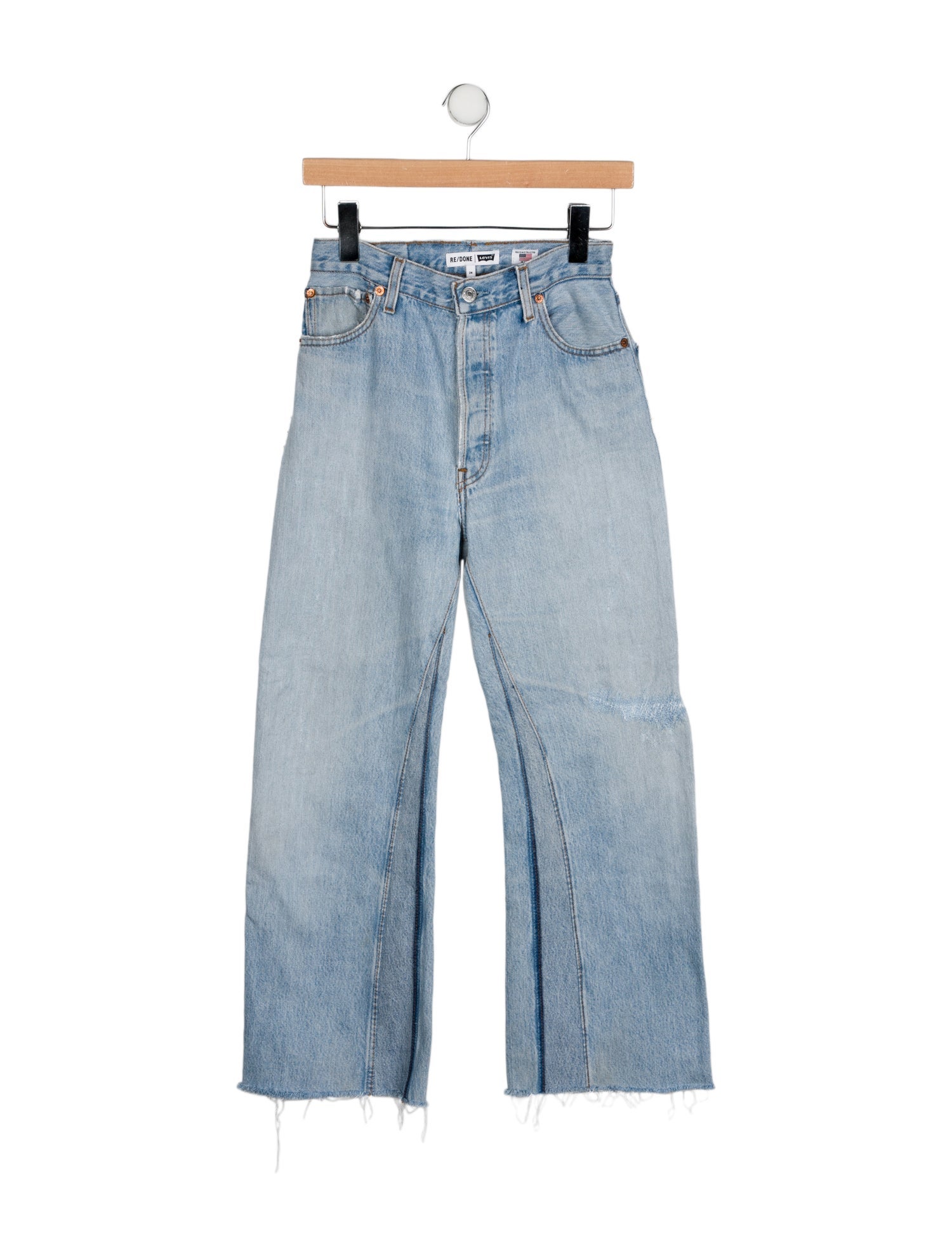 Re/Done X Levis Mid-Rise Wide Leg Jeans