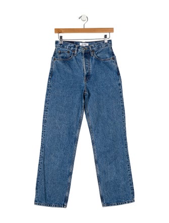 RE/DONE High-Rise Straight Leg Jeans