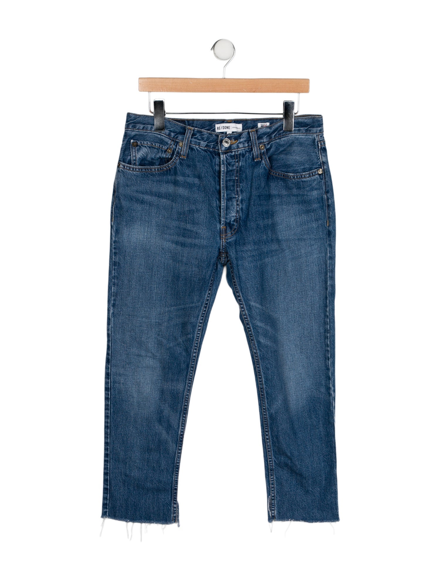 RE/DONE Mid-Rise Straight Leg Jeans