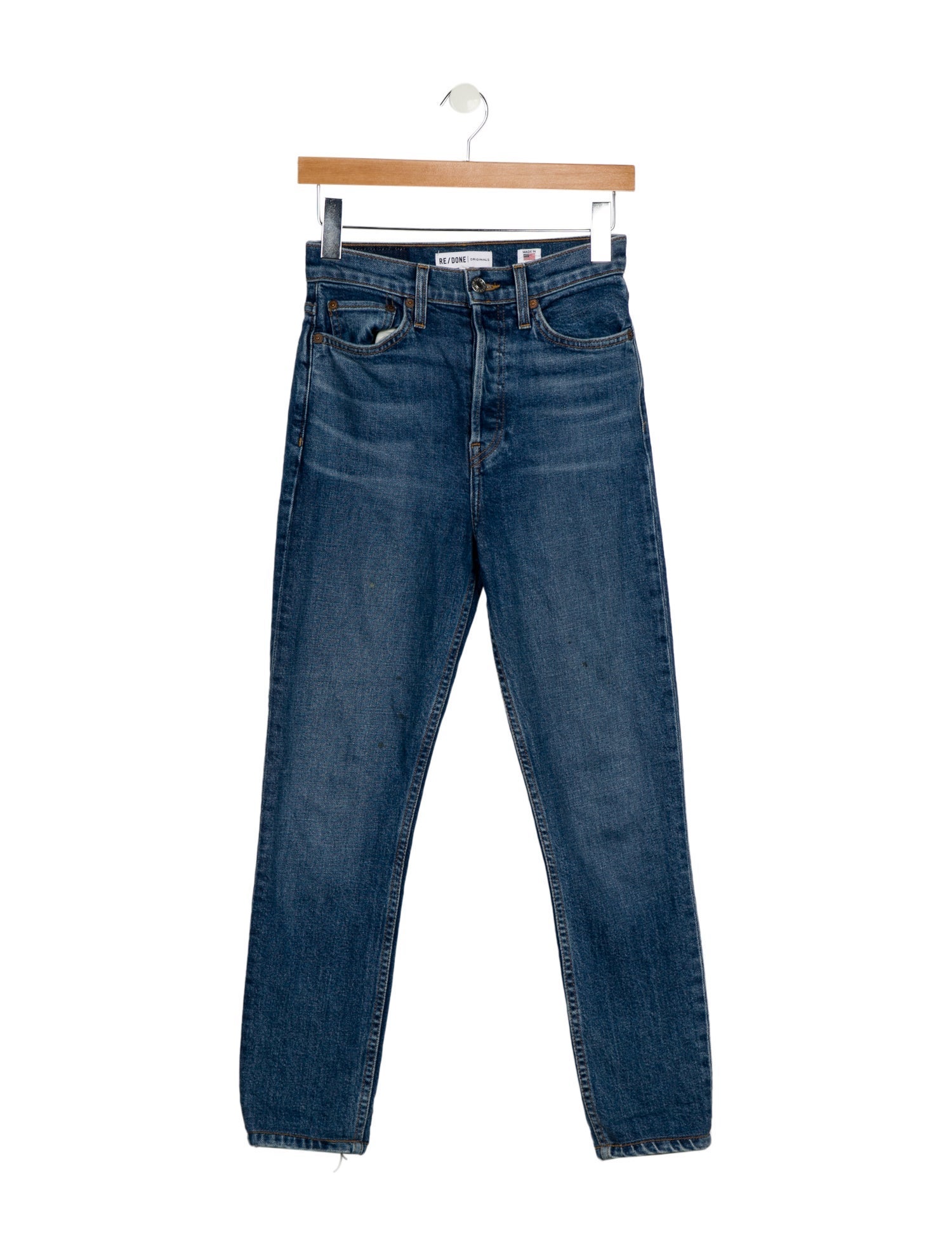 RE/DONE High-Rise Straight Leg Jeans