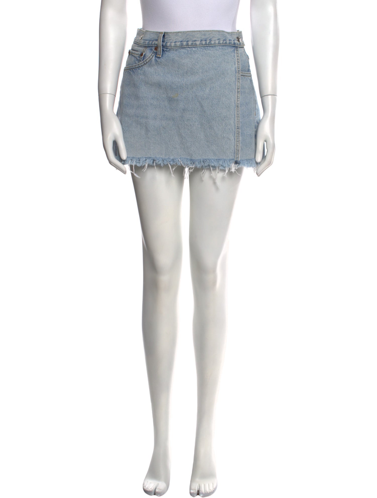 RE/DONE Distressed Accents Mini Skirt