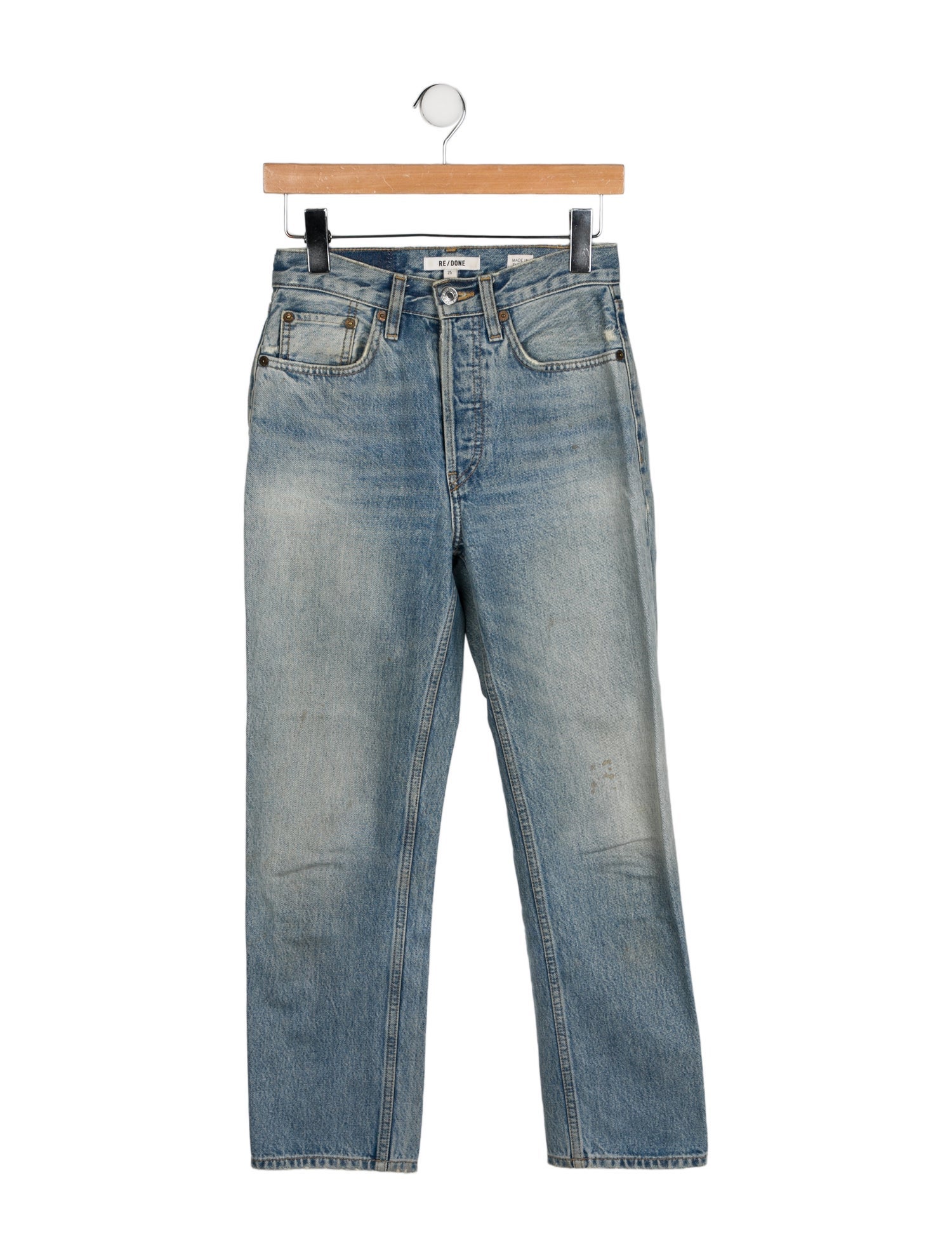 デニム・ジーパン Alexander Wang Mid Rise Straight Jeans EZ MID-RISE STRAIGHT-LEG JEANS in VINTAGE MEDIUM INDIGO