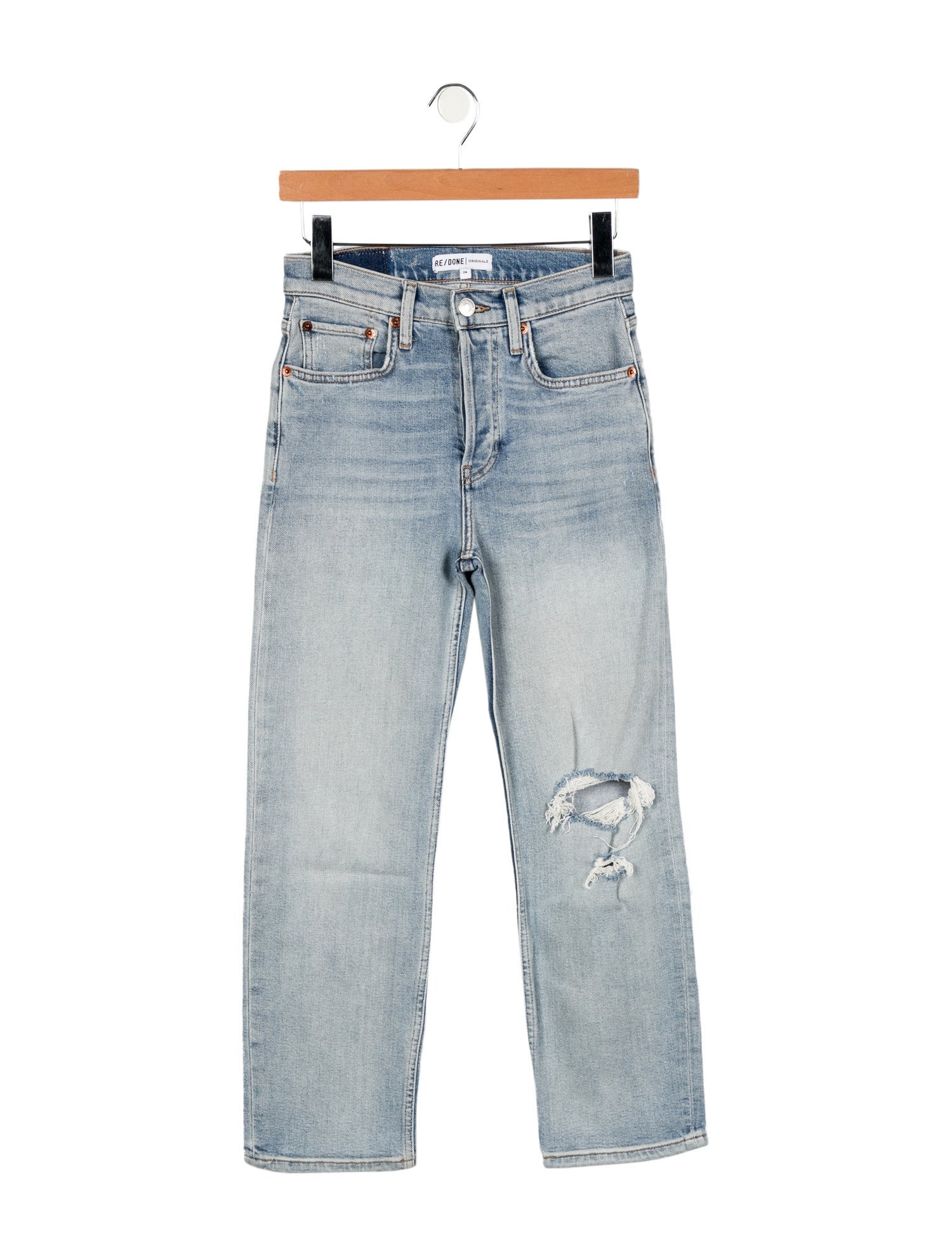 RE/DONE Mid-Rise Straight Leg Jeans