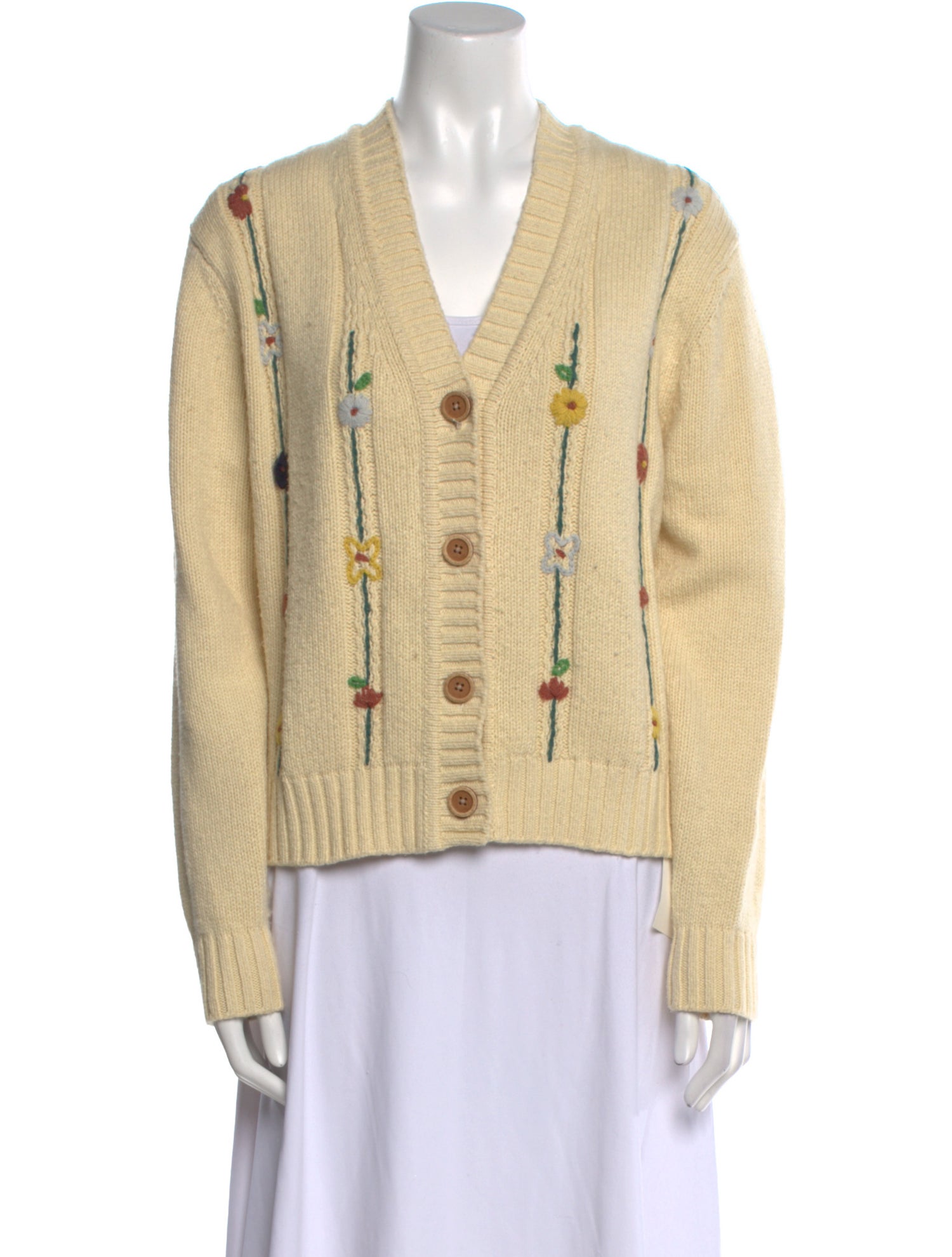 RE/DONE Patterned V-Neck Sweater