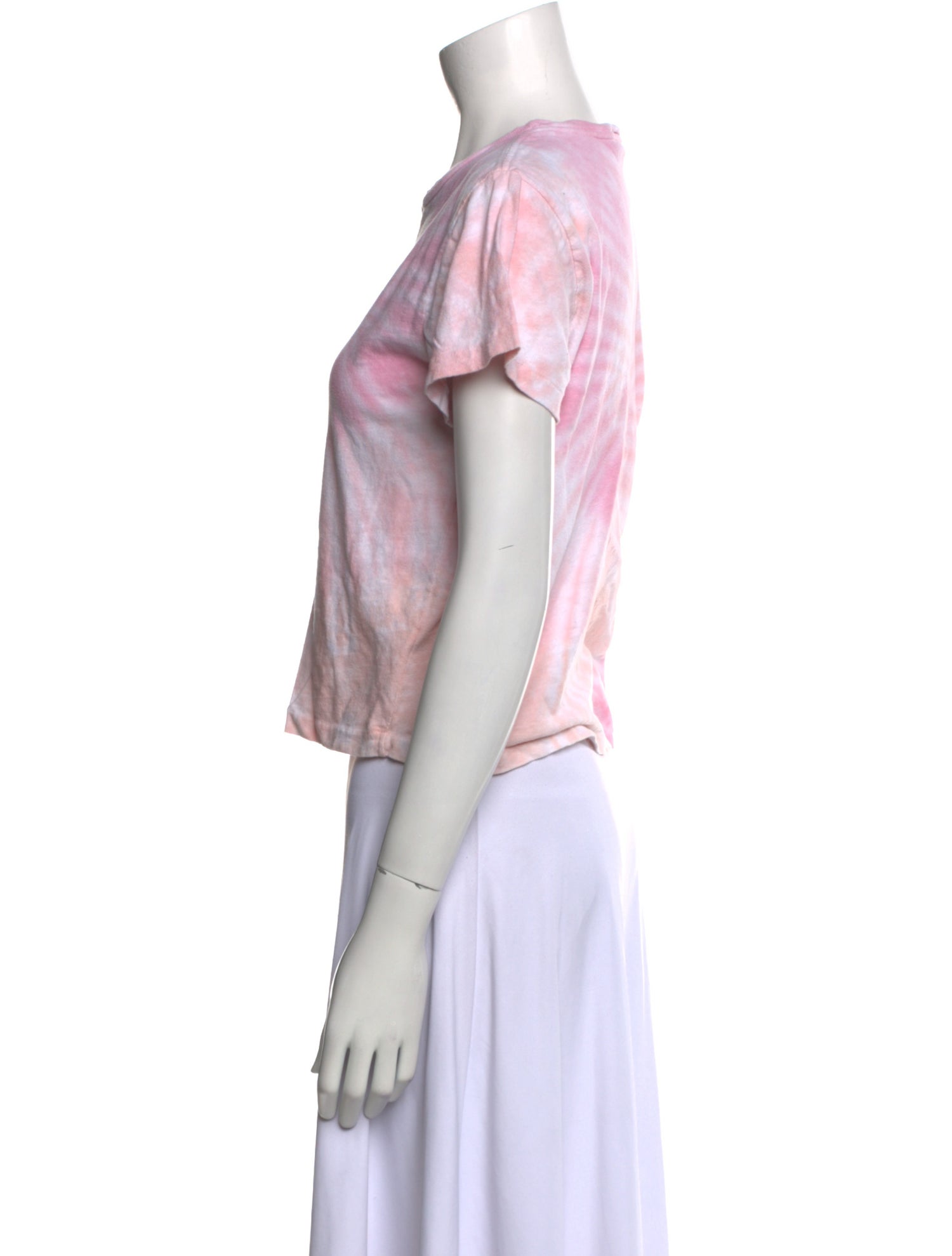 RE/DONE Tie-Dye Print Bateau Neckline T-Shirt