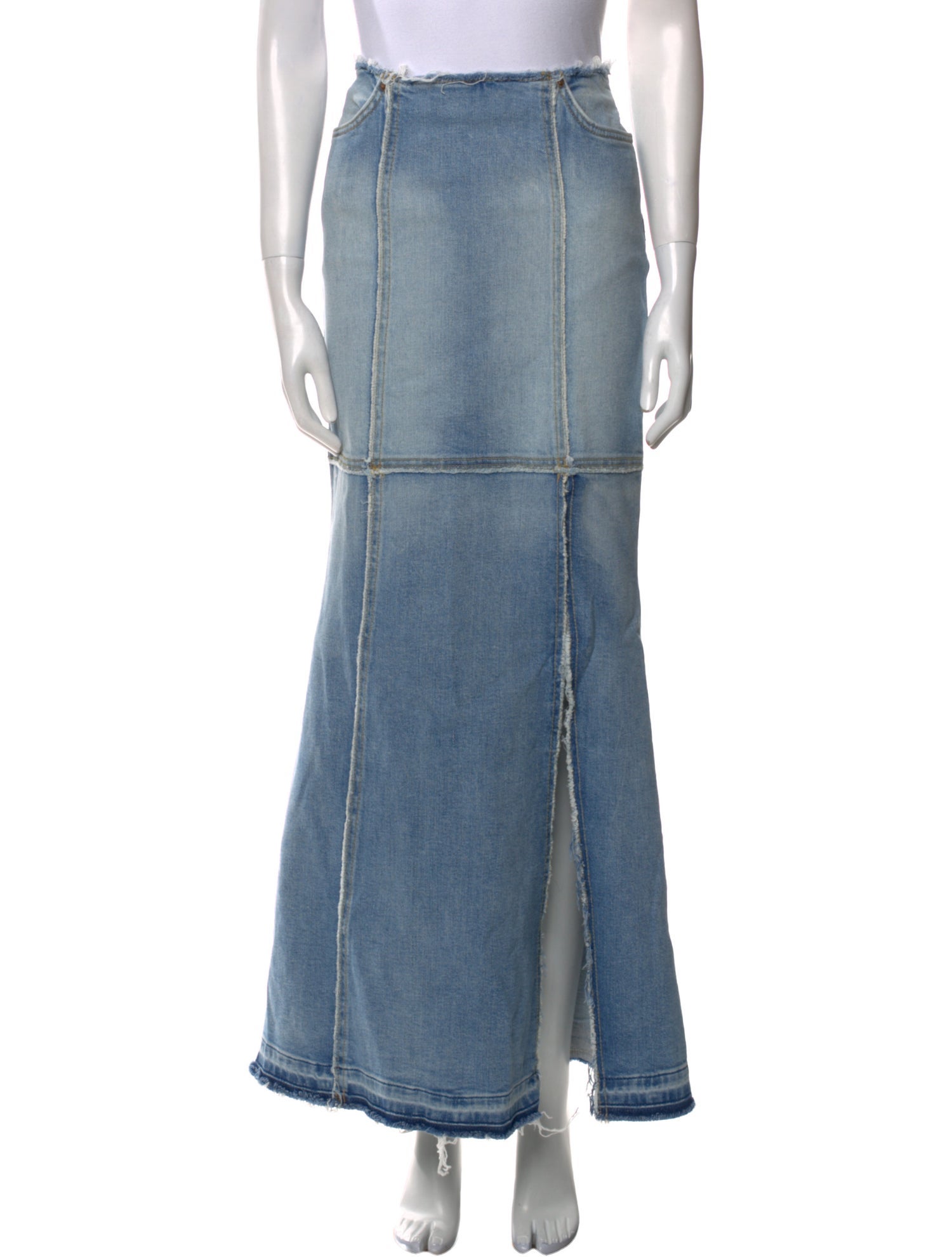 RE/DONE Distressed Accents Long Skirt