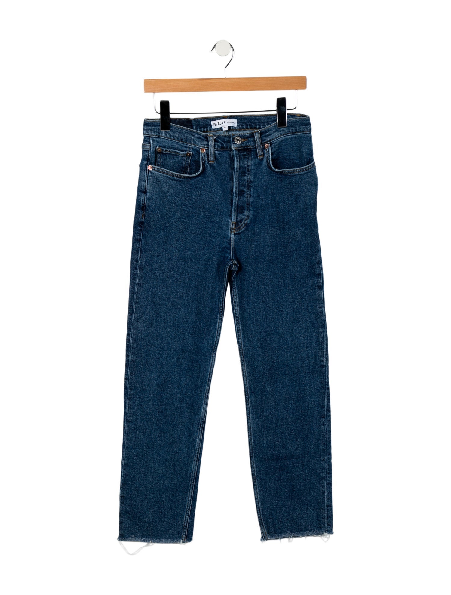 RE/DONE High-Rise Straight Leg Jeans