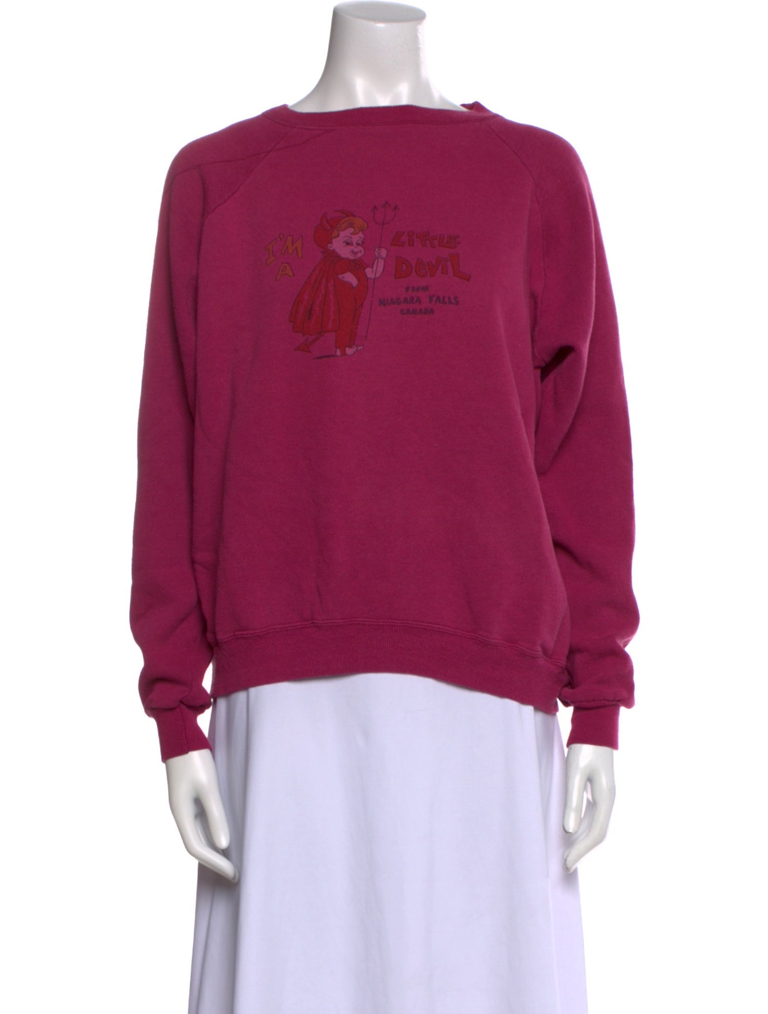 RE/DONE Graphic Print Crew Neck Sweatshirt