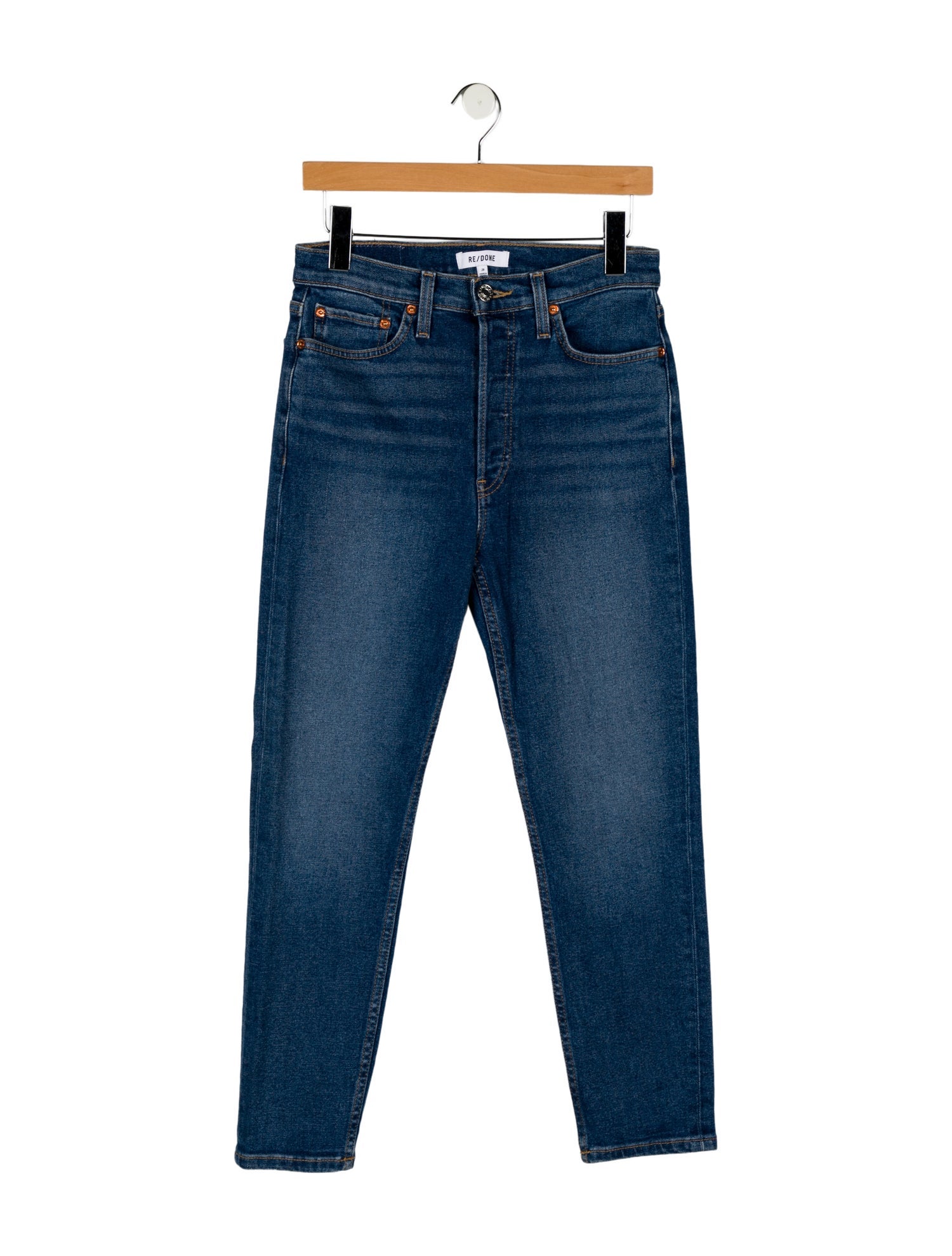 RE/DONE High-Rise Straight Leg Jeans
