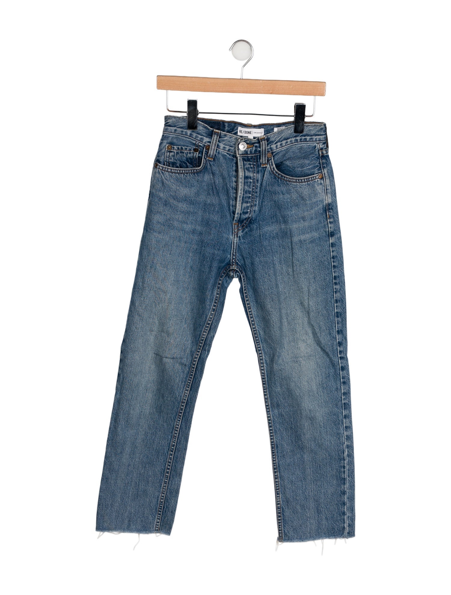 RE/DONE Mid-Rise Straight Leg Jeans