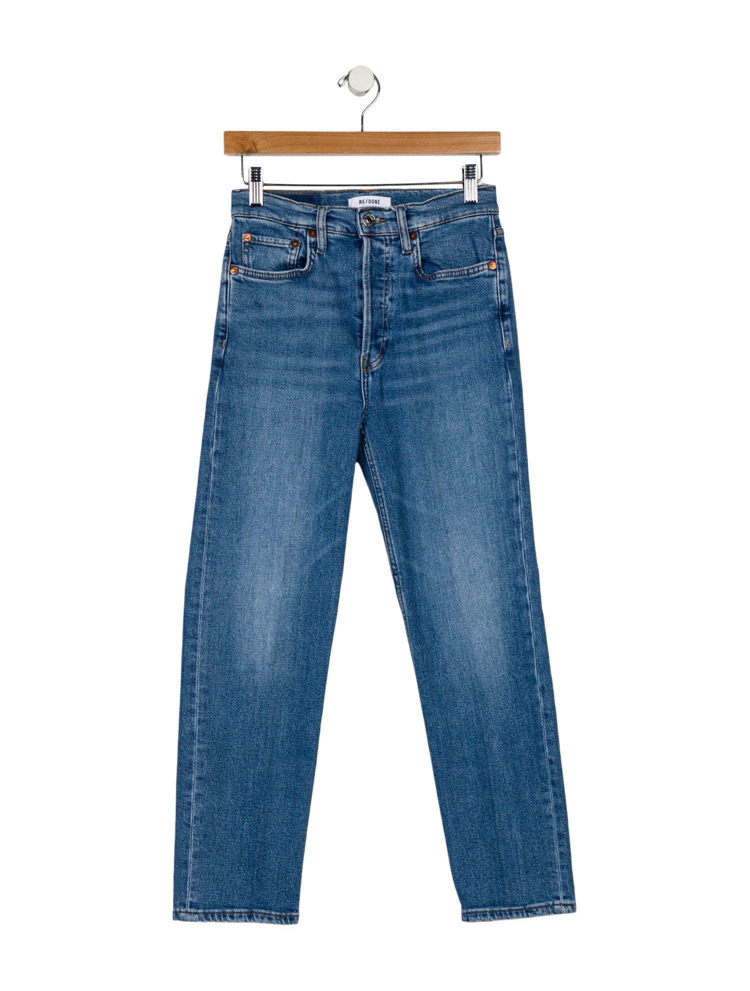 RE/DONE High-Rise Straight Leg Jeans