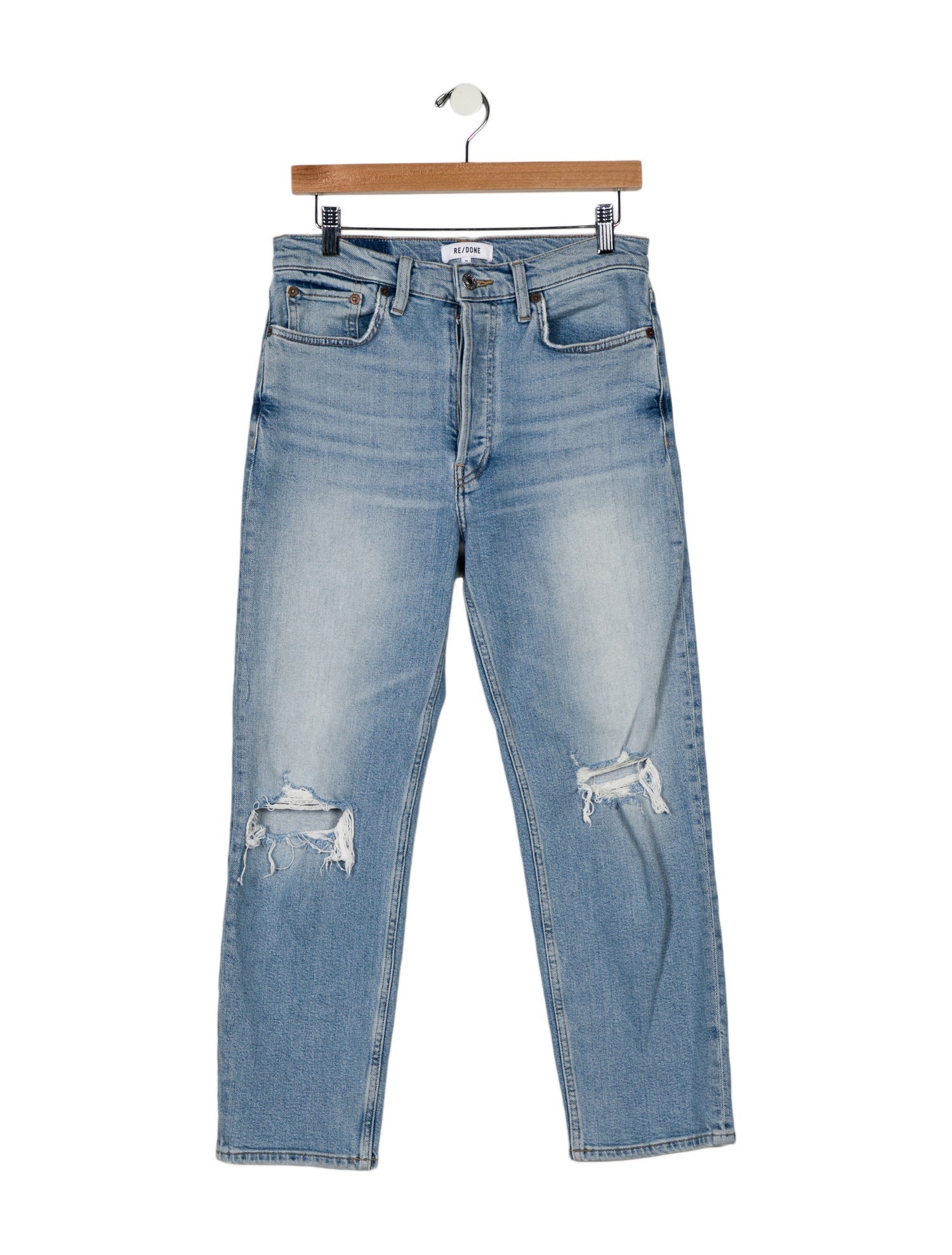RE/DONE High-Rise Straight Leg Jeans