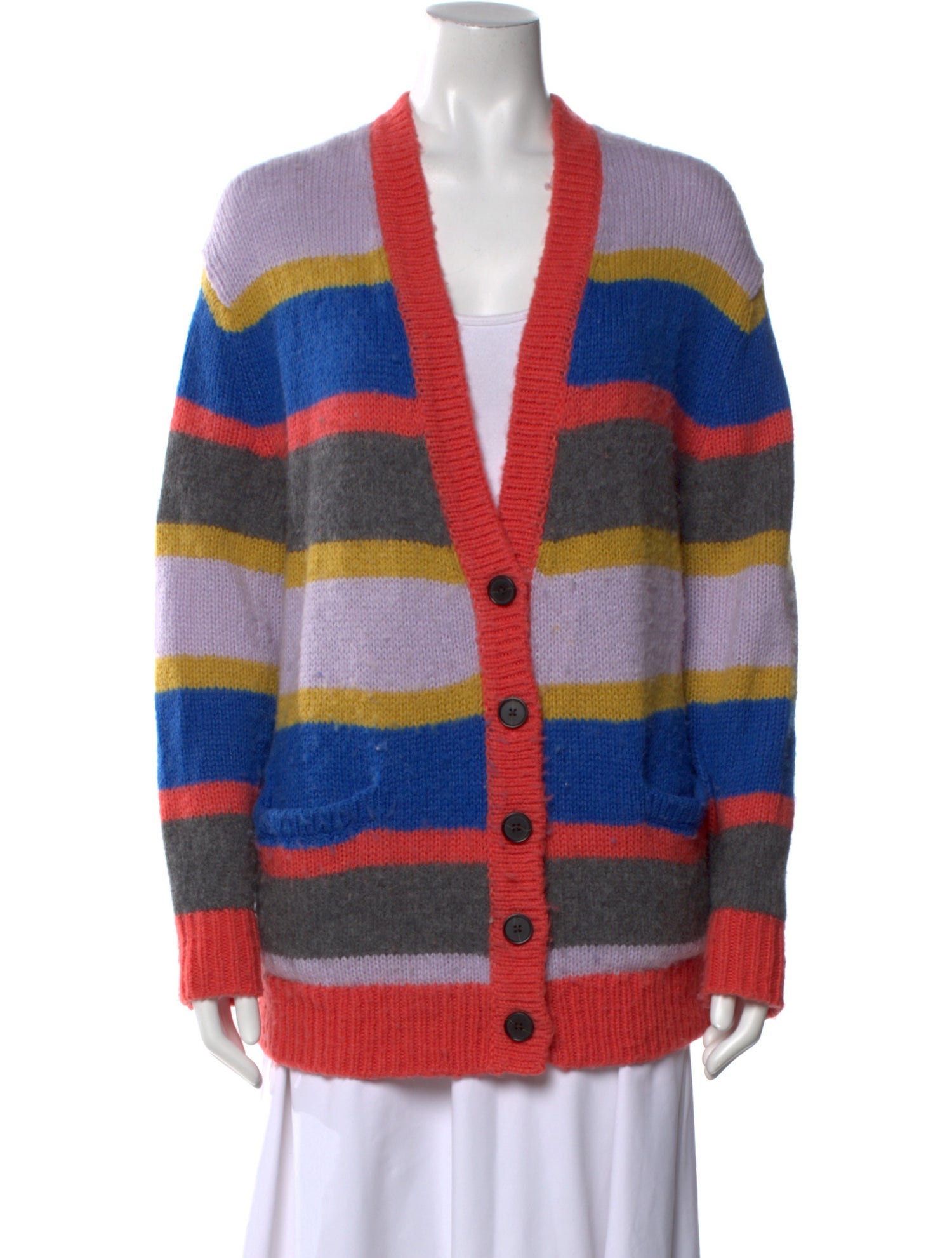RE/DONE Striped V-Neck Sweater