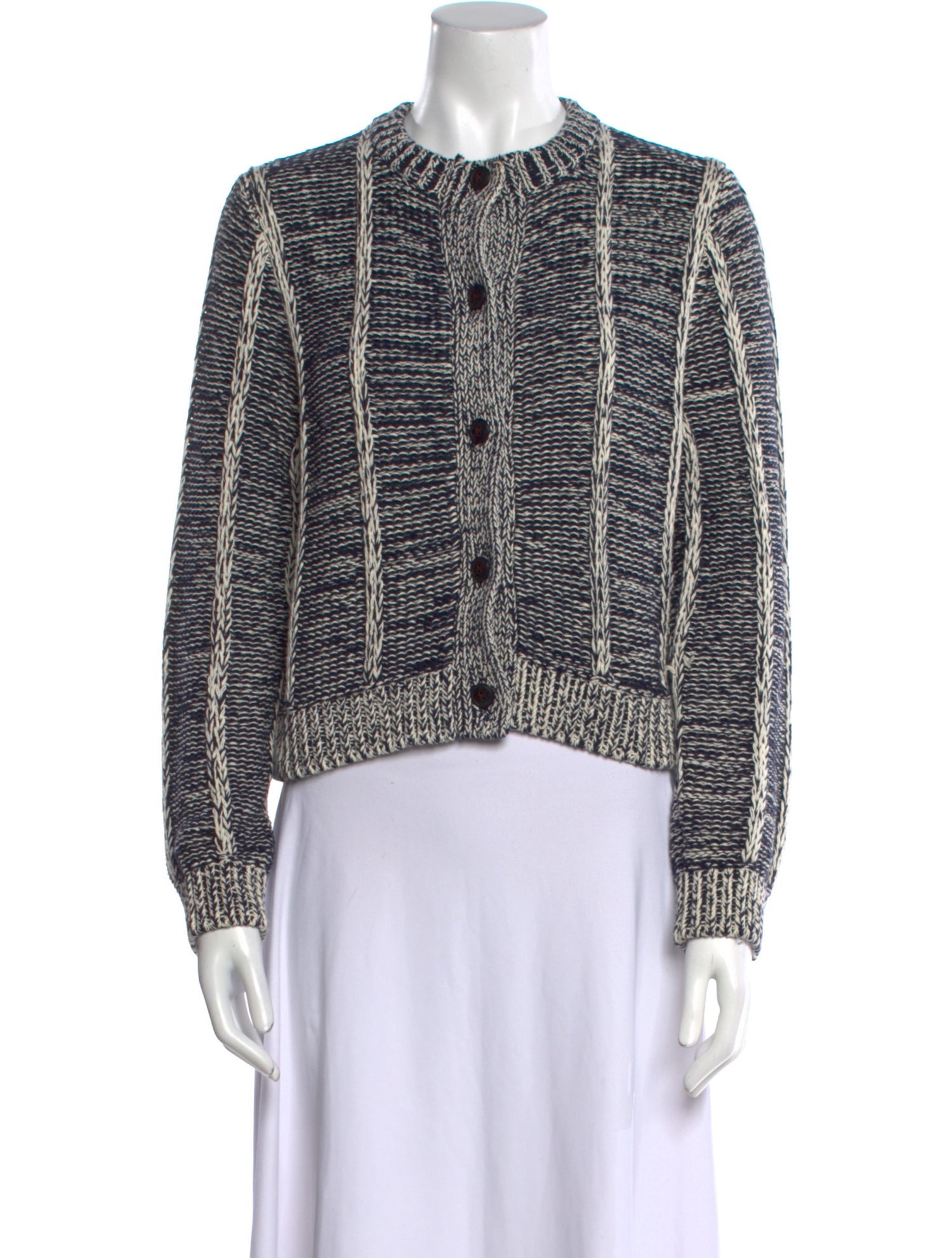 RE/DONE Tweed Pattern Crew Neck Sweater