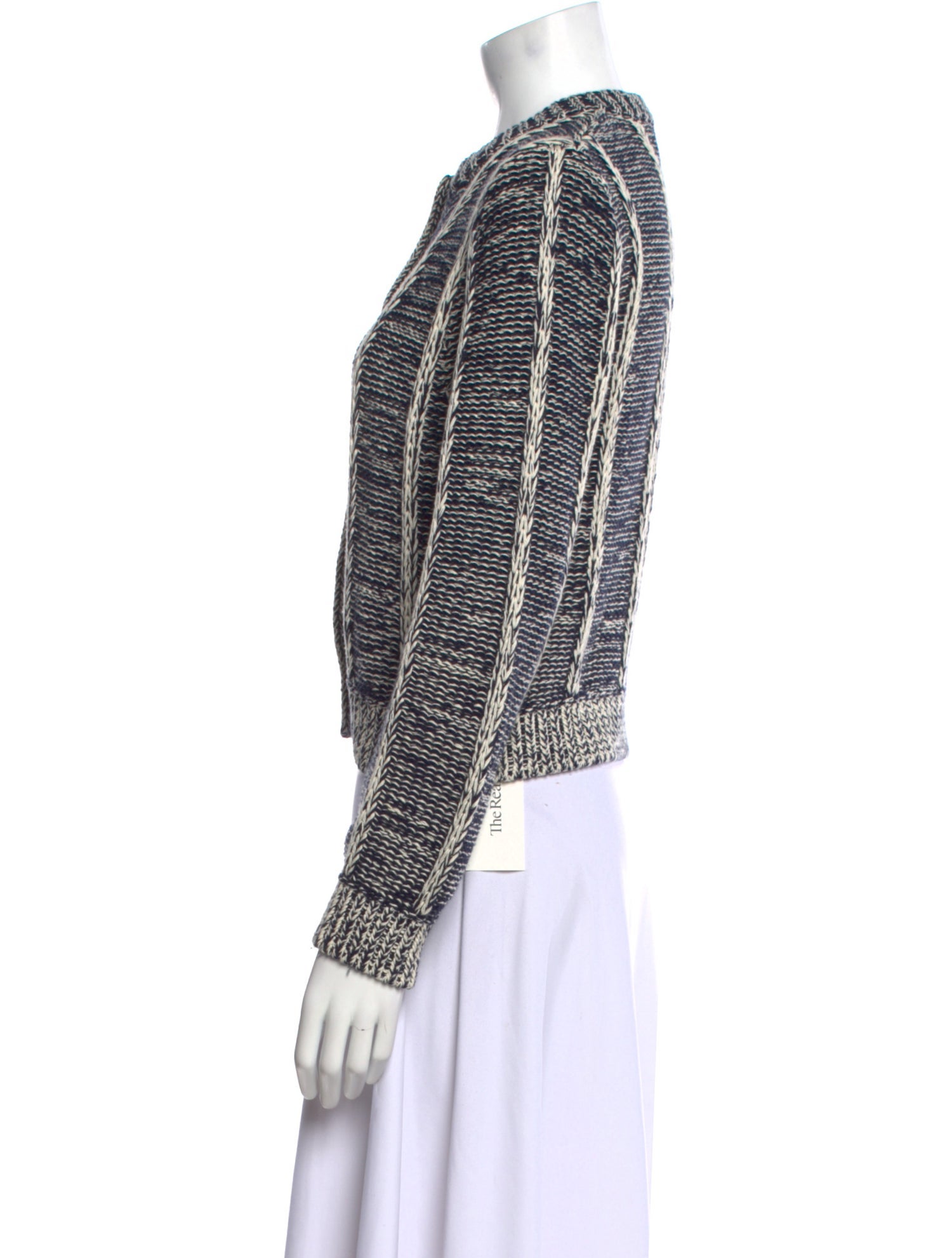 RE/DONE Tweed Pattern Crew Neck Sweater