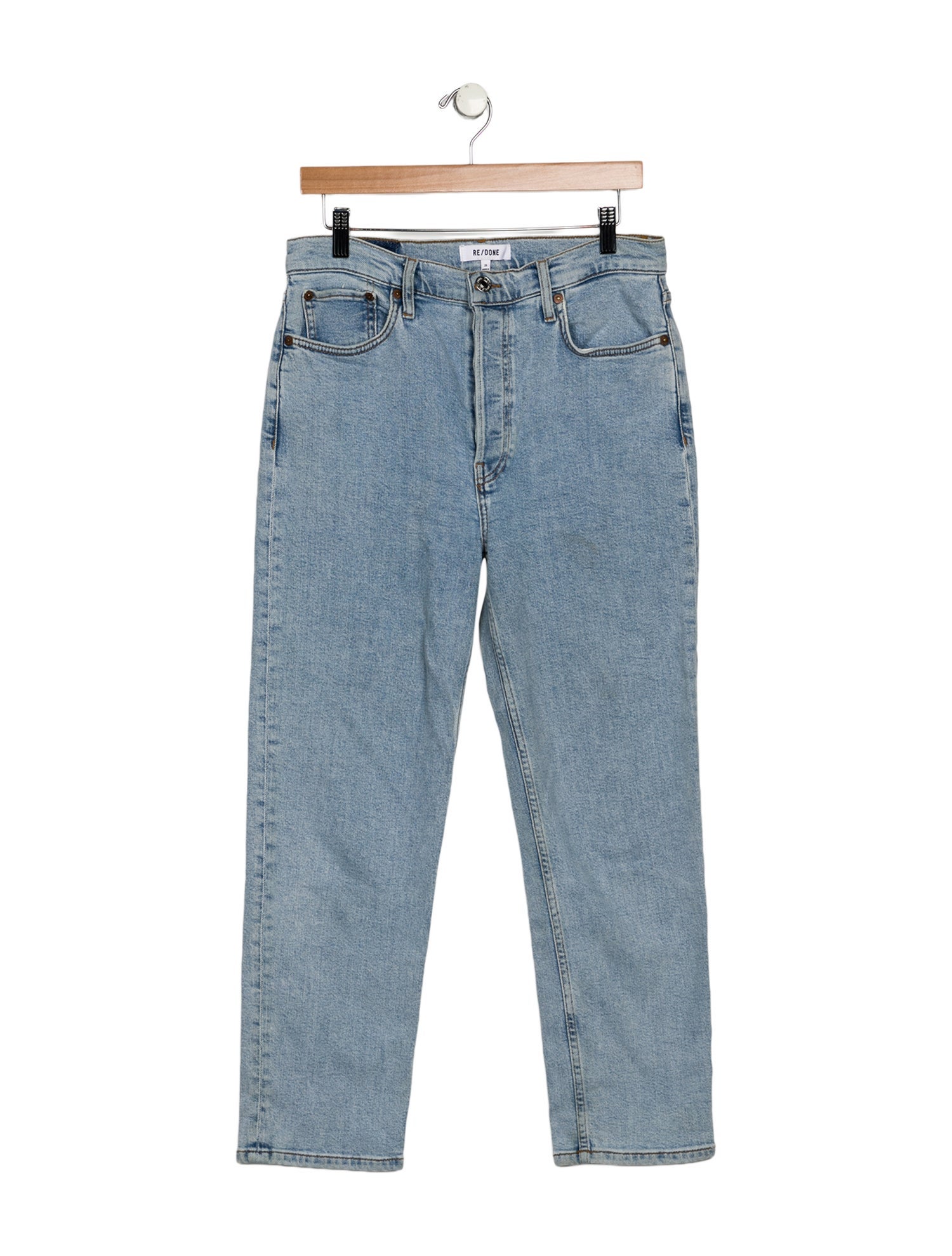RE/DONE High-Rise Straight Leg Jeans