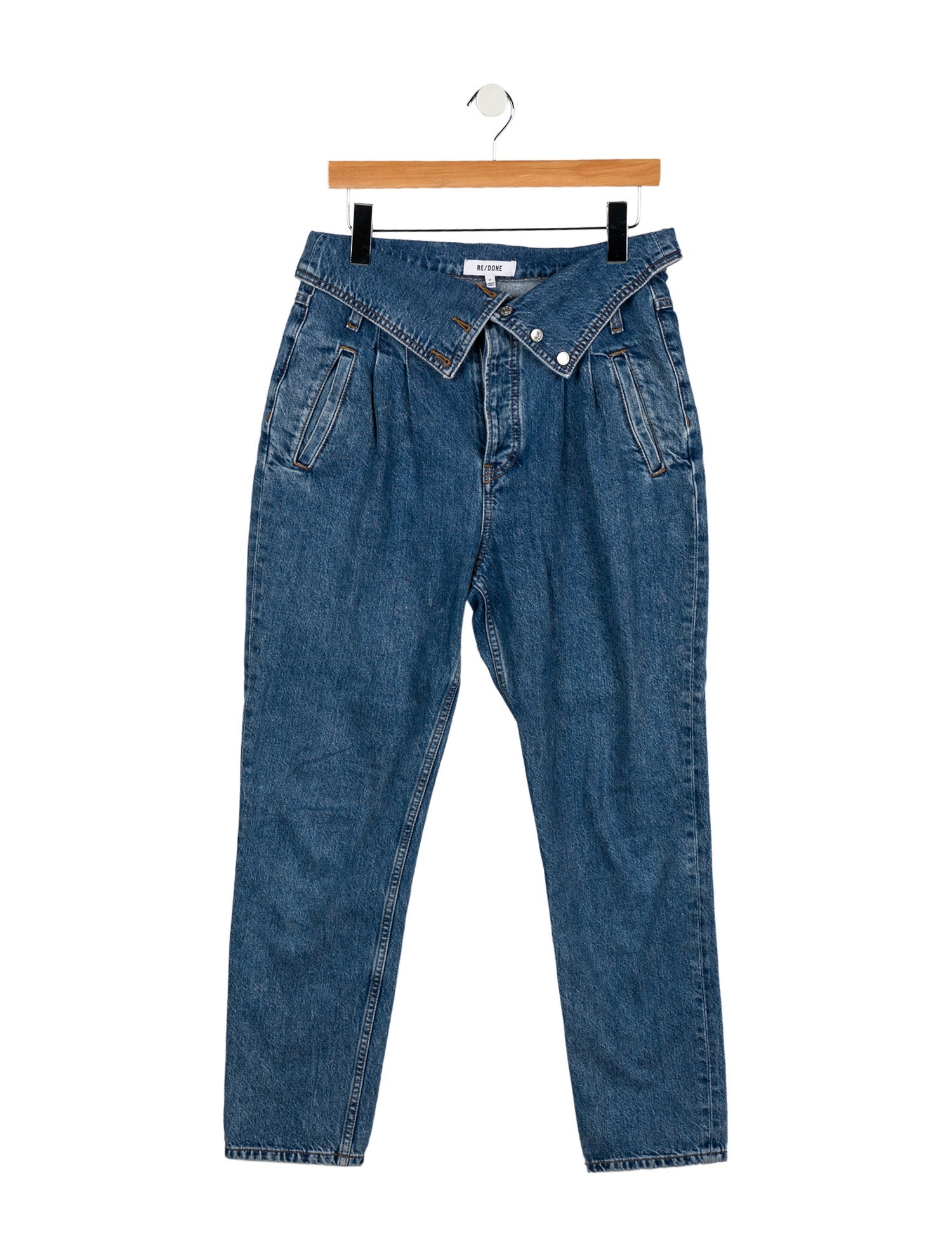 RE/DONE High-Rise Straight Leg Jeans
