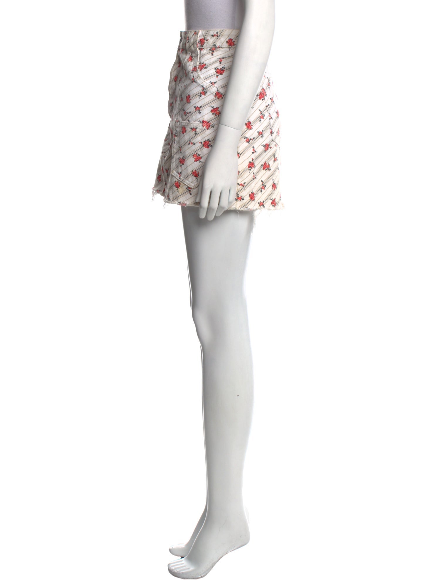 RE/DONE Floral Print Mini Skirt