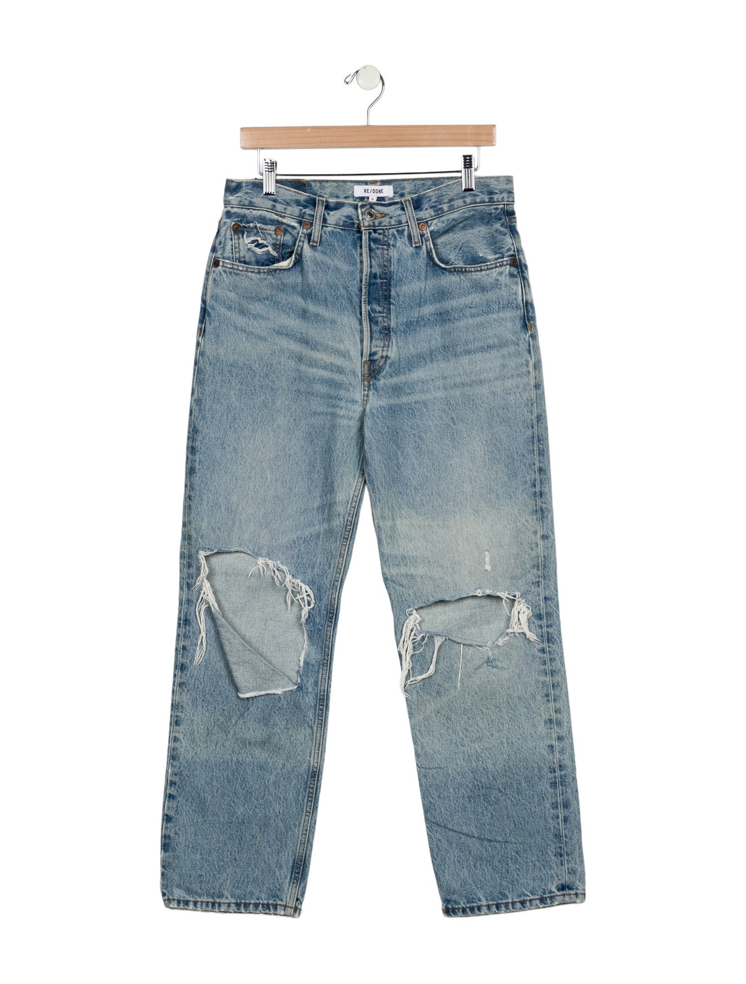 RE/DONE High-Rise Straight Leg Jeans