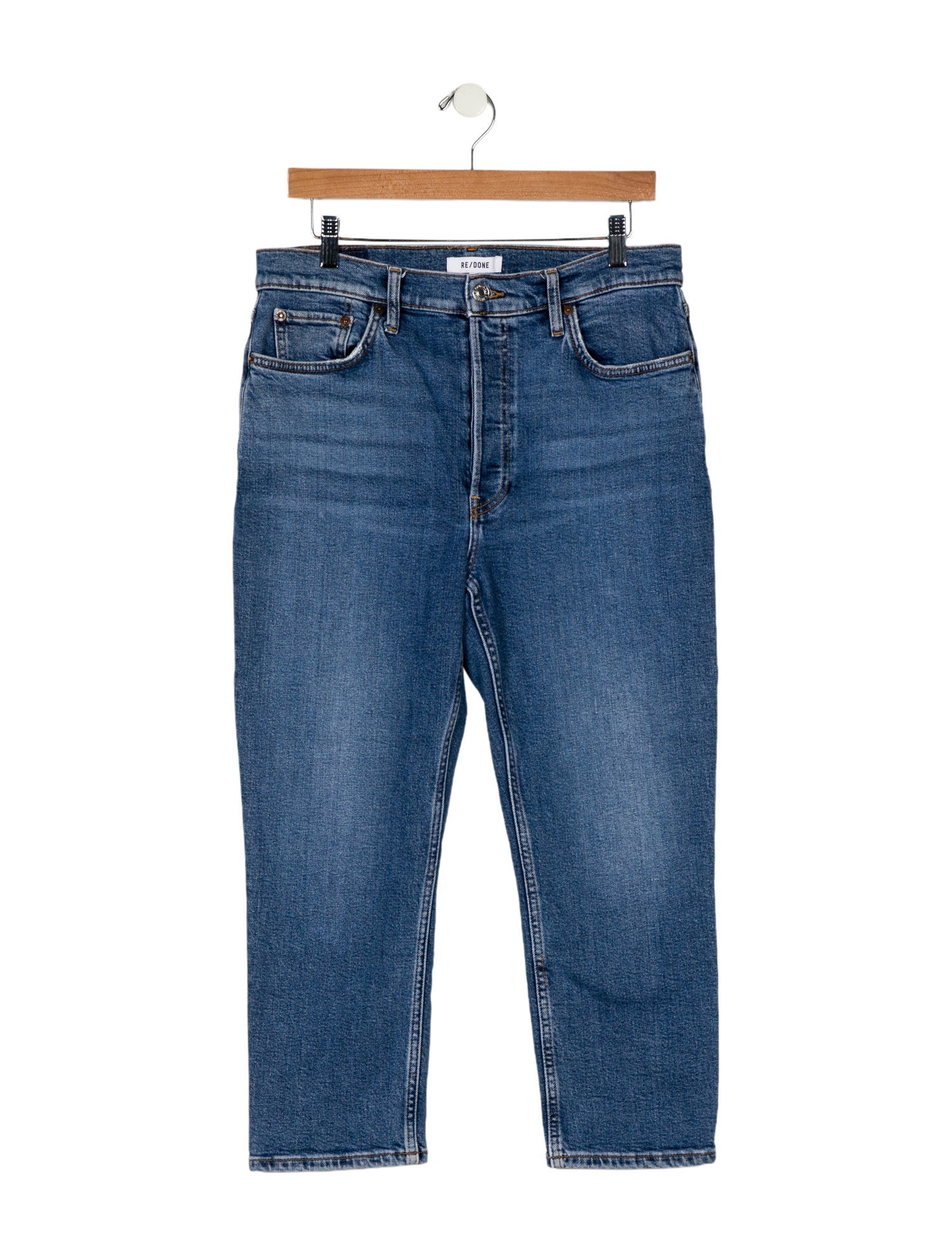 RE/DONE High-Rise Straight Leg Jeans