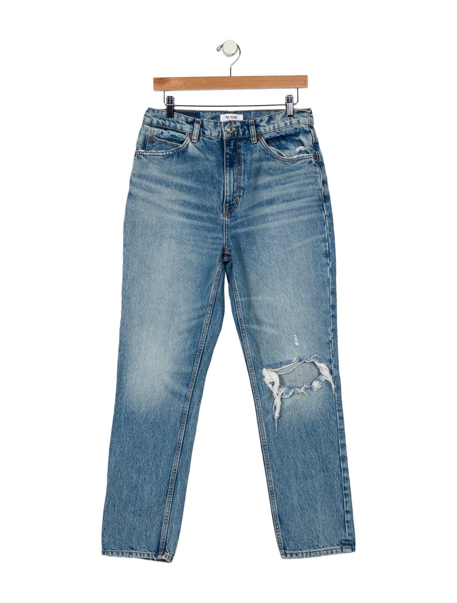 RE/DONE High-Rise Straight Leg Jeans
