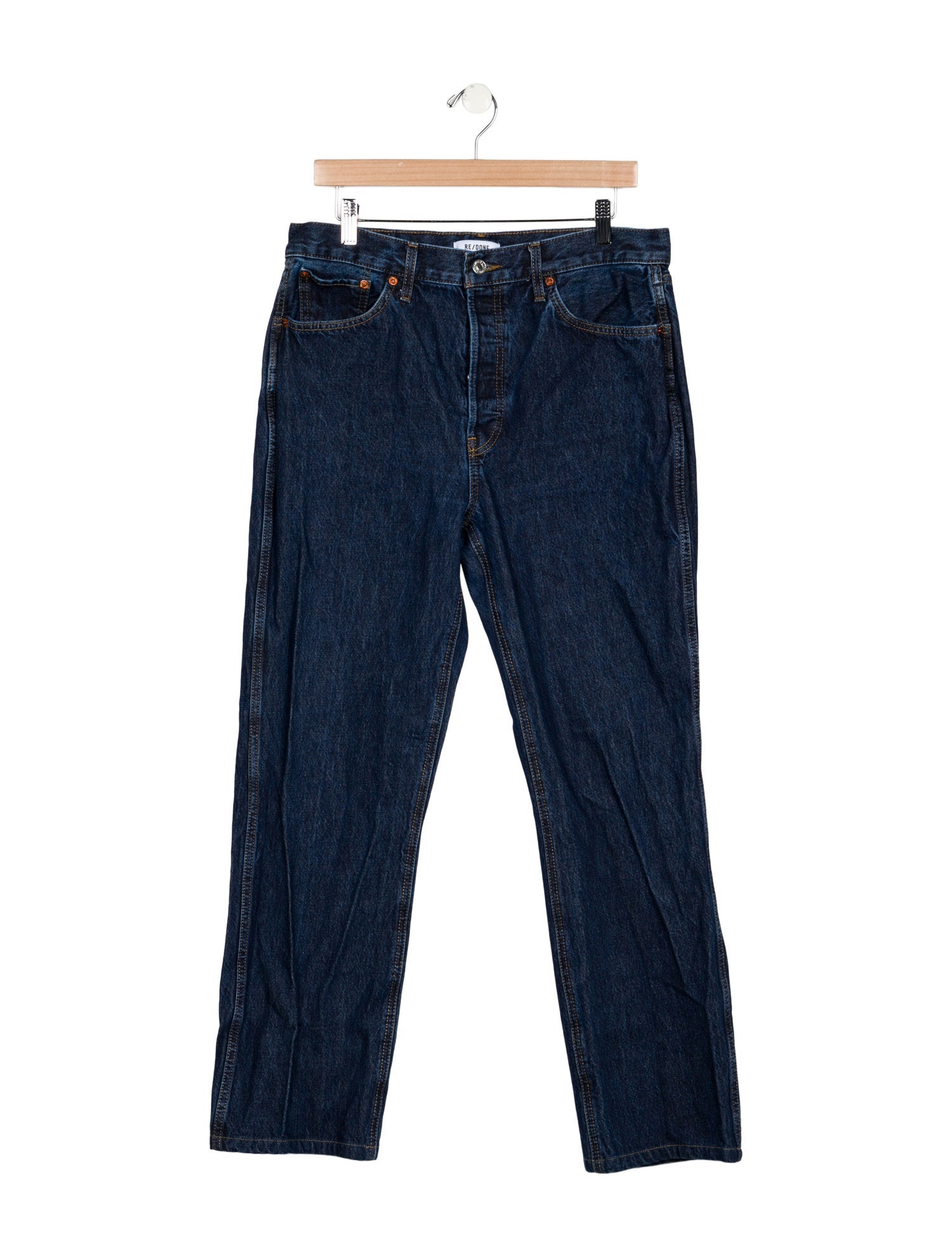 RE/DONE High-Rise Straight Leg Jeans