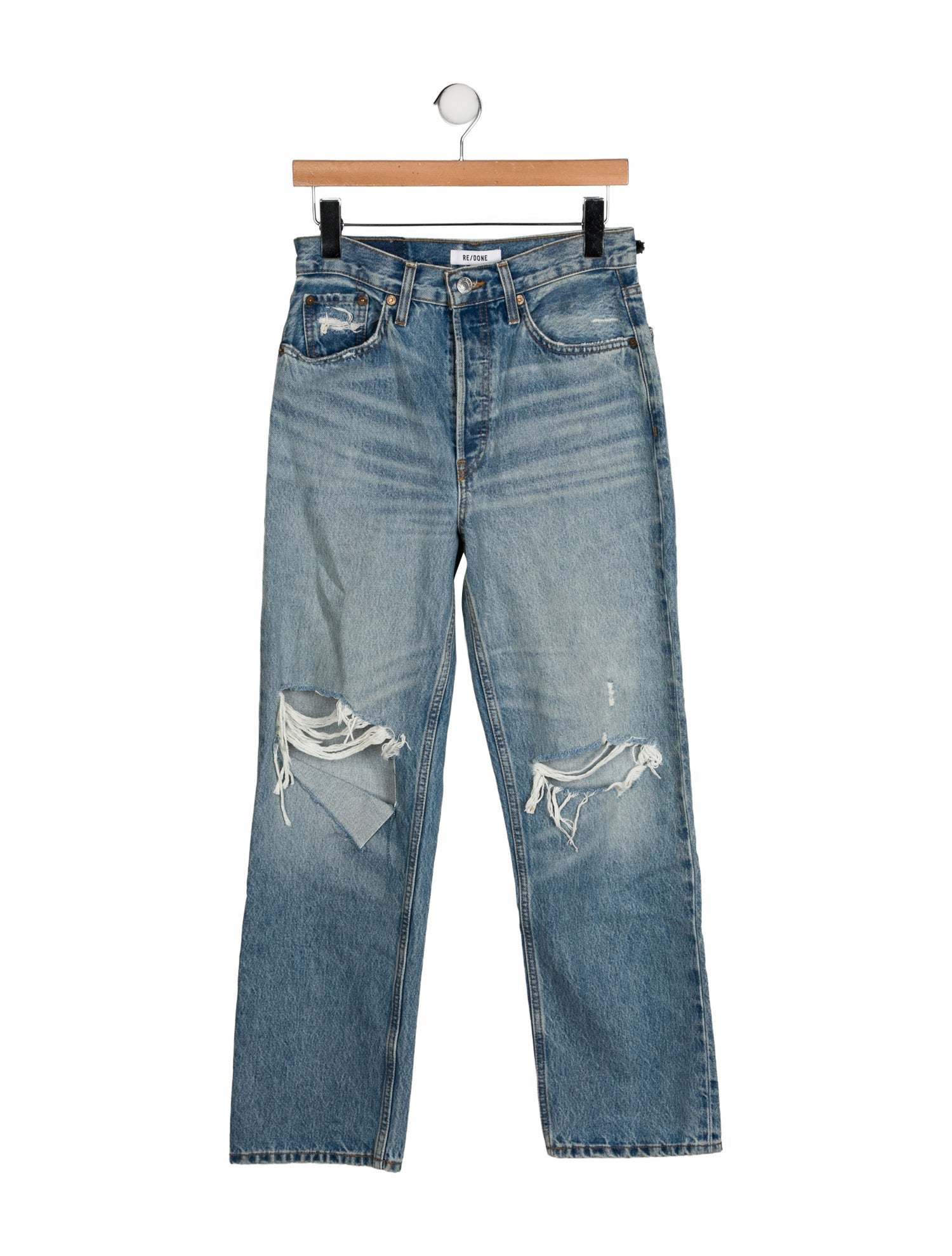 RE/DONE High-Rise Straight Leg Jeans