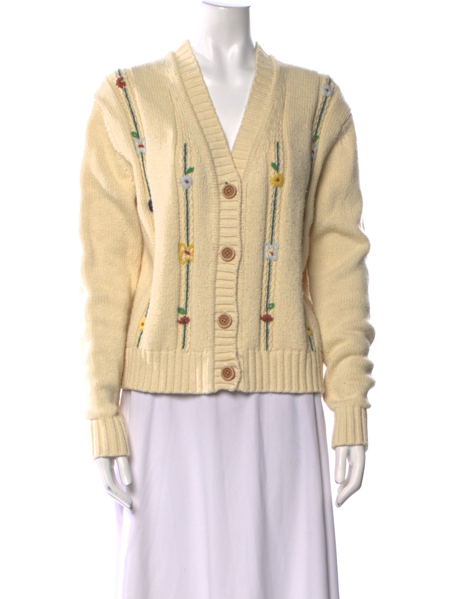 RE/DONE Striped V-Neck Sweater