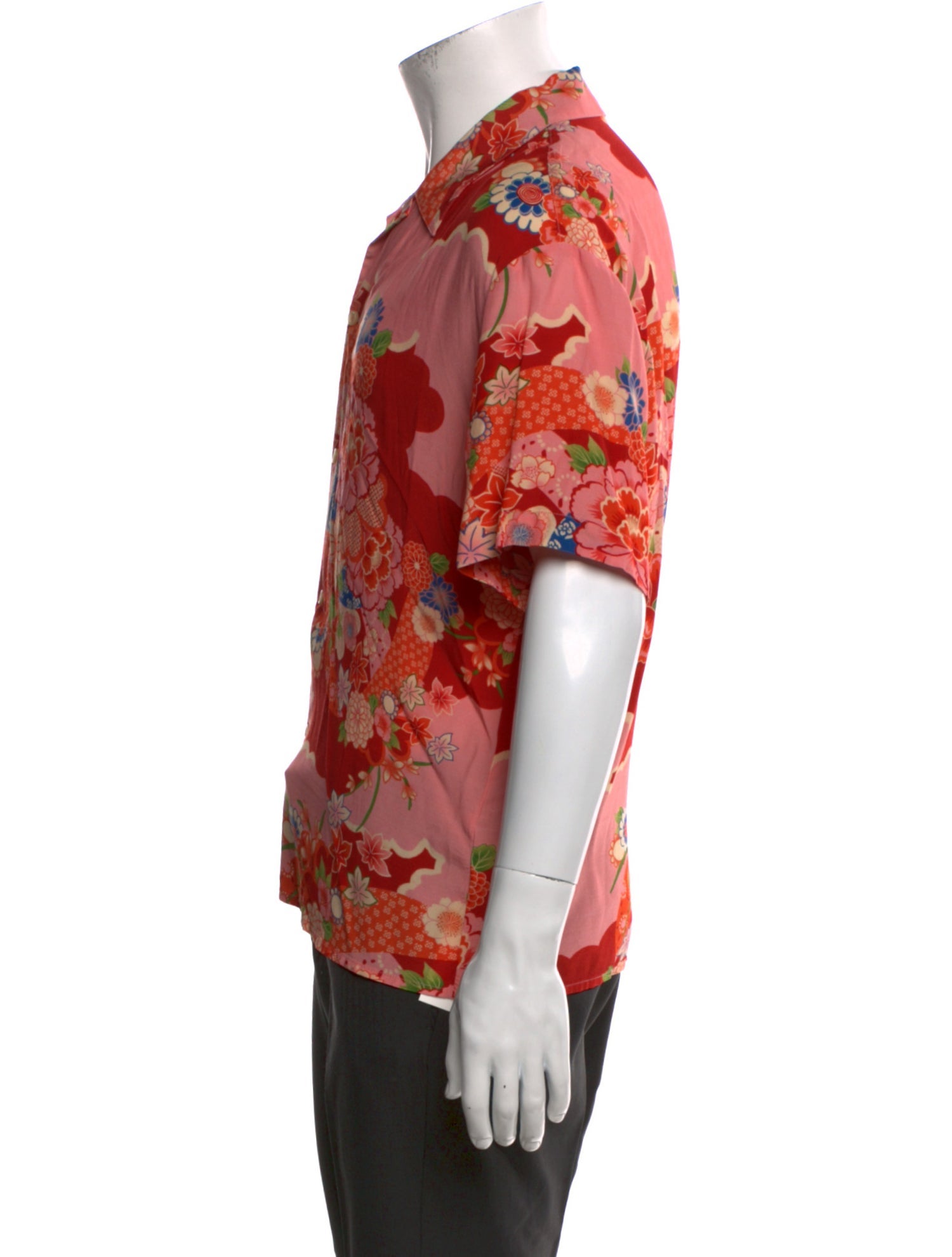 RE/DONE Floral Print Short Sleeve Shirt